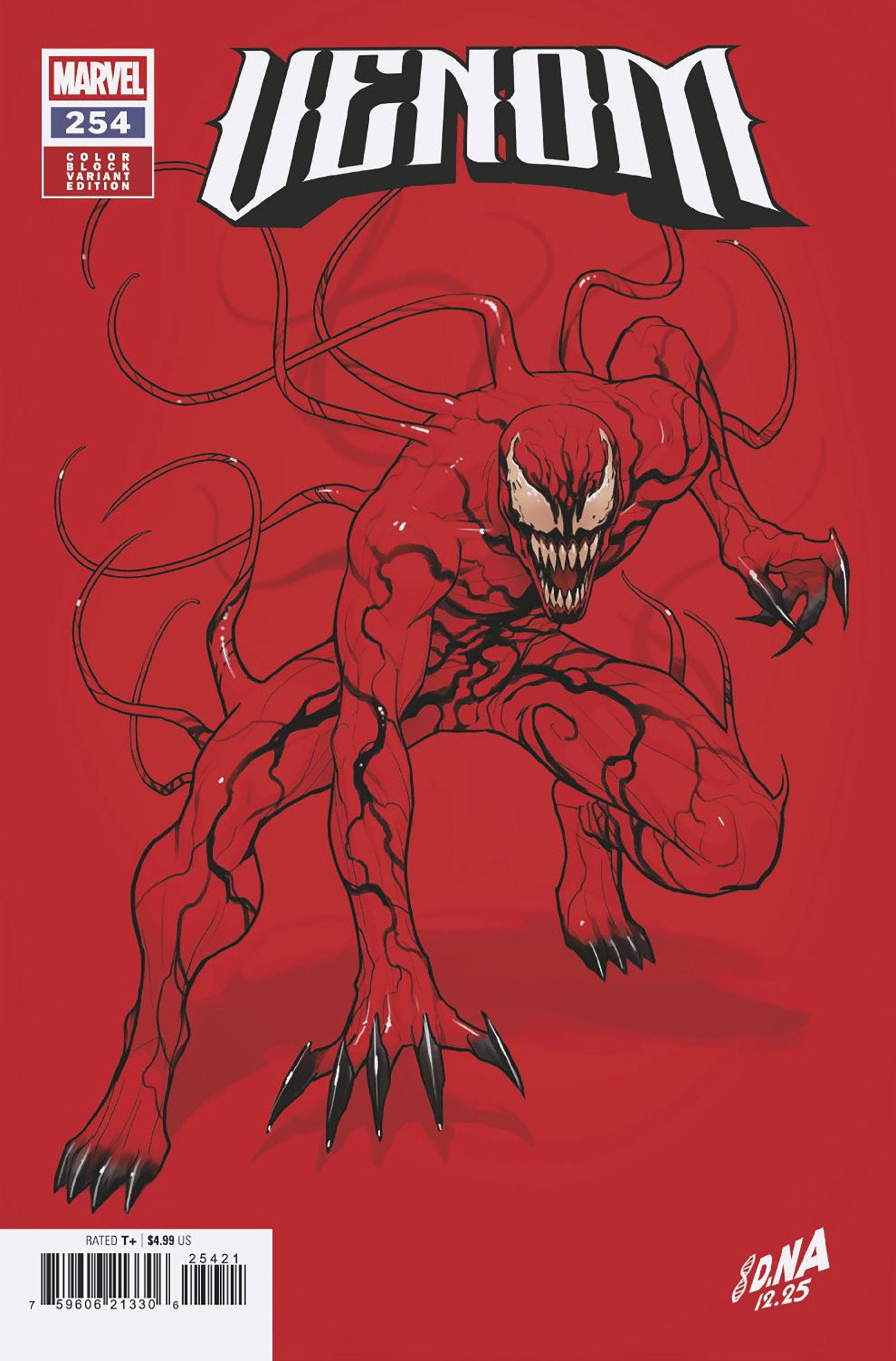 VENOM #254 DAVID NAKAYAMA COLOR BLOCK RED VARIANT ISBN: 75960621330625421 - Release Date: 2/11/26