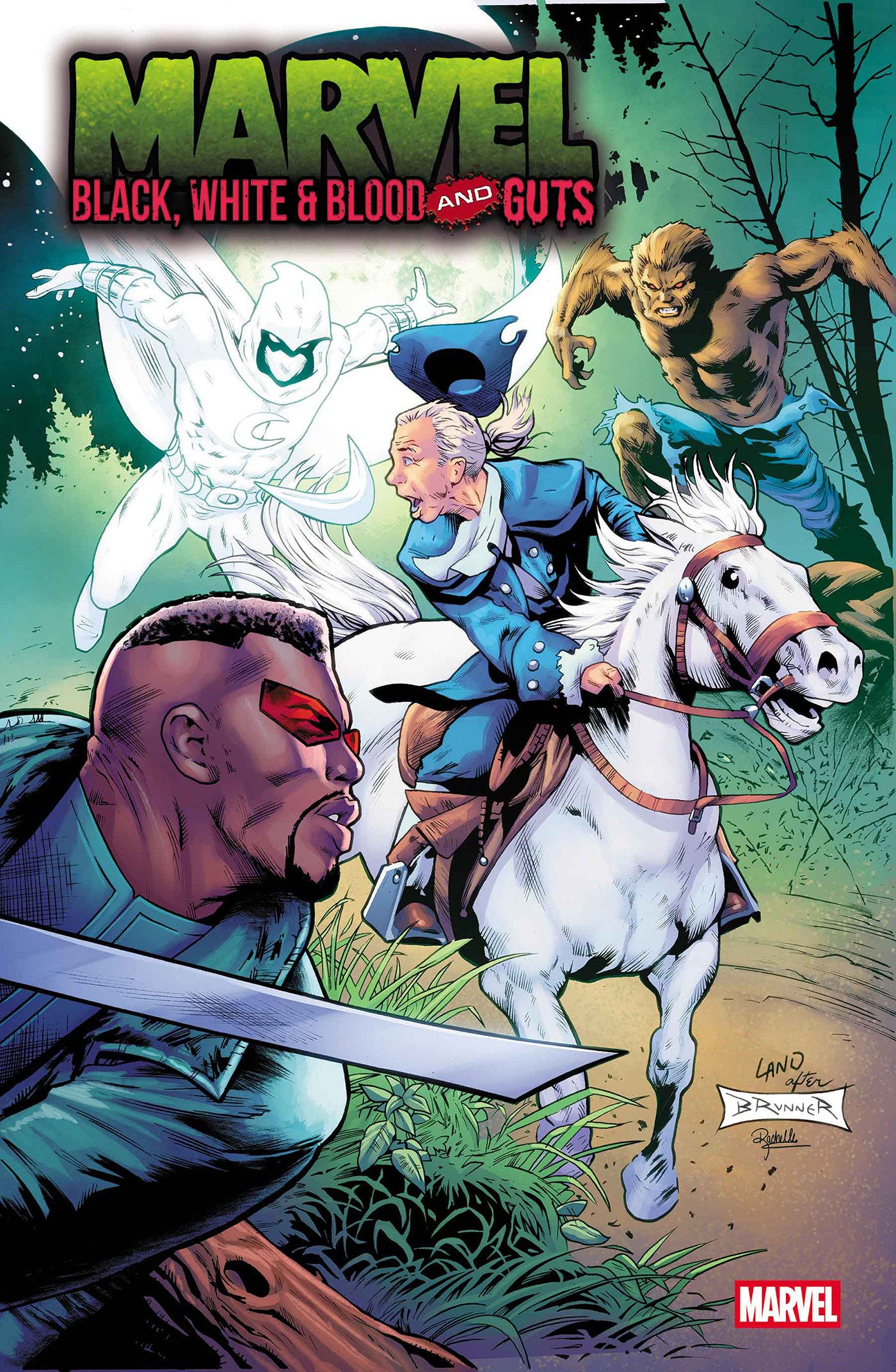 MARVEL: BLACK, WHITE & BLOOD AND GUTS #1 GREG LAND 250TH HOMAGE VARIANT ISBN: 75960621332000121 - Release Date: 10/8/25