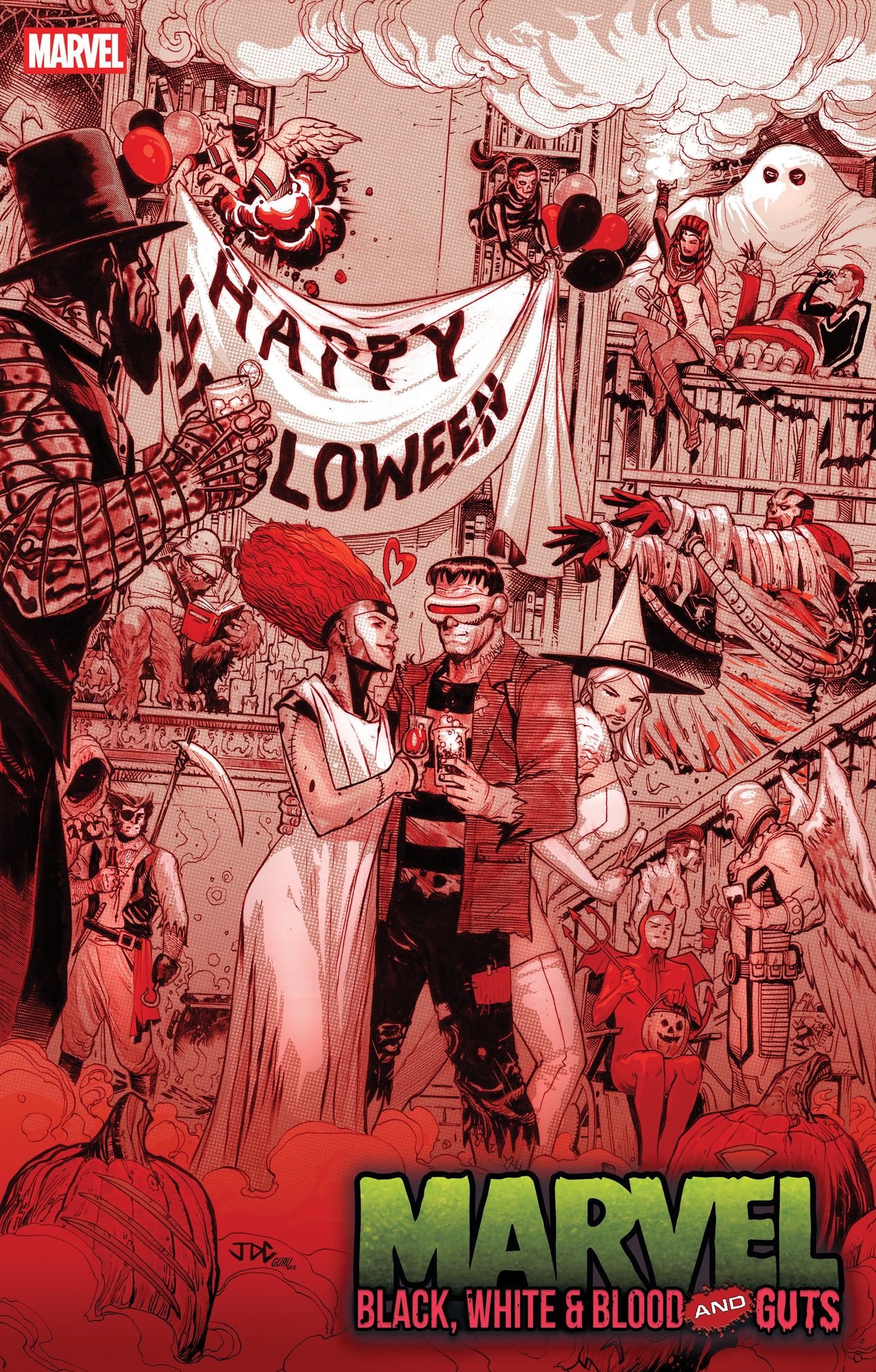 MARVEL: BLACK, WHITE & BLOOD AND GUTS #1 JOSHUA CASSARA VARIANT ISBN: 75960621332000141 - Release Date: 10/8/25