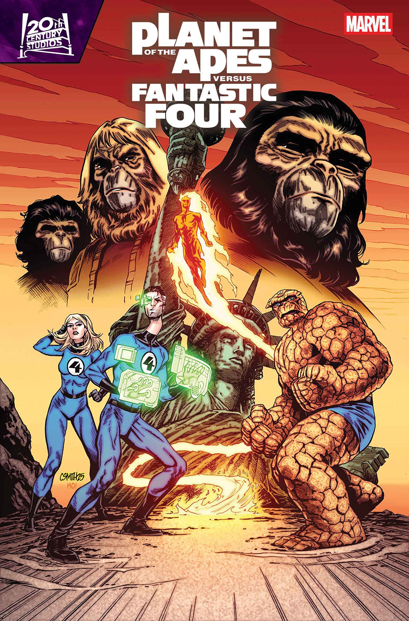 PLANET OF THE APES VS. FANTASTIC FOUR #3 CORY SMITH VARIANT ISBN: 75960621389400351 - FOC DATE: 3/15/26 - Release Date: 4/15/26