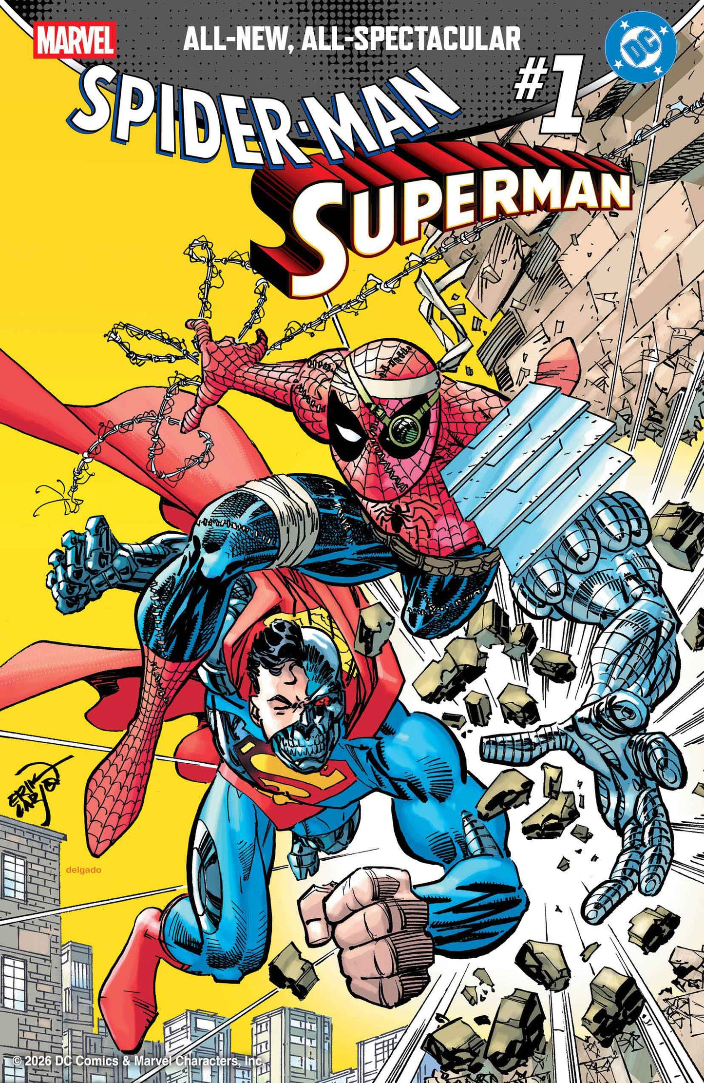 MARVEL/DC: SPIDER-MAN/SUPERMAN #1 ERIK LARSEN VARIANT ISBN: 75960621395500119 - FOC DATE: 3/8/26 - Release Date: 4/22/26