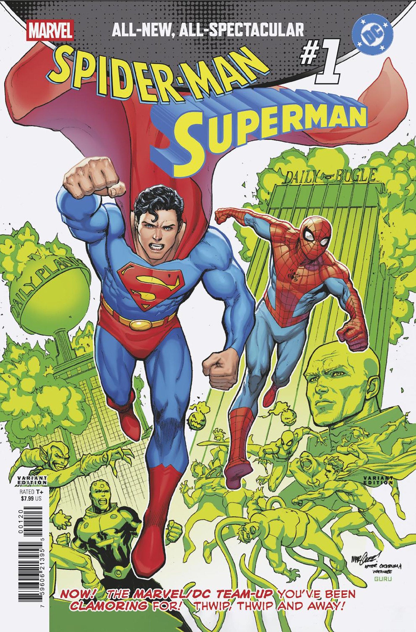 MARVEL/DC: SPIDER-MAN/SUPERMAN #1 DAVID MARQUEZ HOMAGE VARIANT ISBN: 75960621395500120 - FOC DATE: 3/8/26 - Release Date: 4/22/26