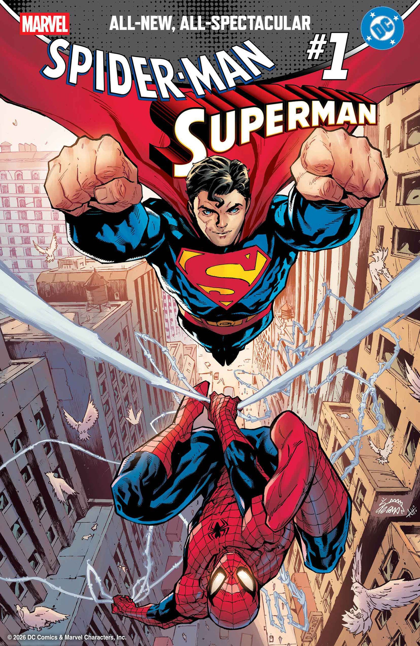 MARVEL/DC: SPIDER-MAN/SUPERMAN #1 RYAN STEGMAN VARIANT ISBN: 75960621395500181 - FOC DATE: 3/8/26 - Release Date: 4/22/26