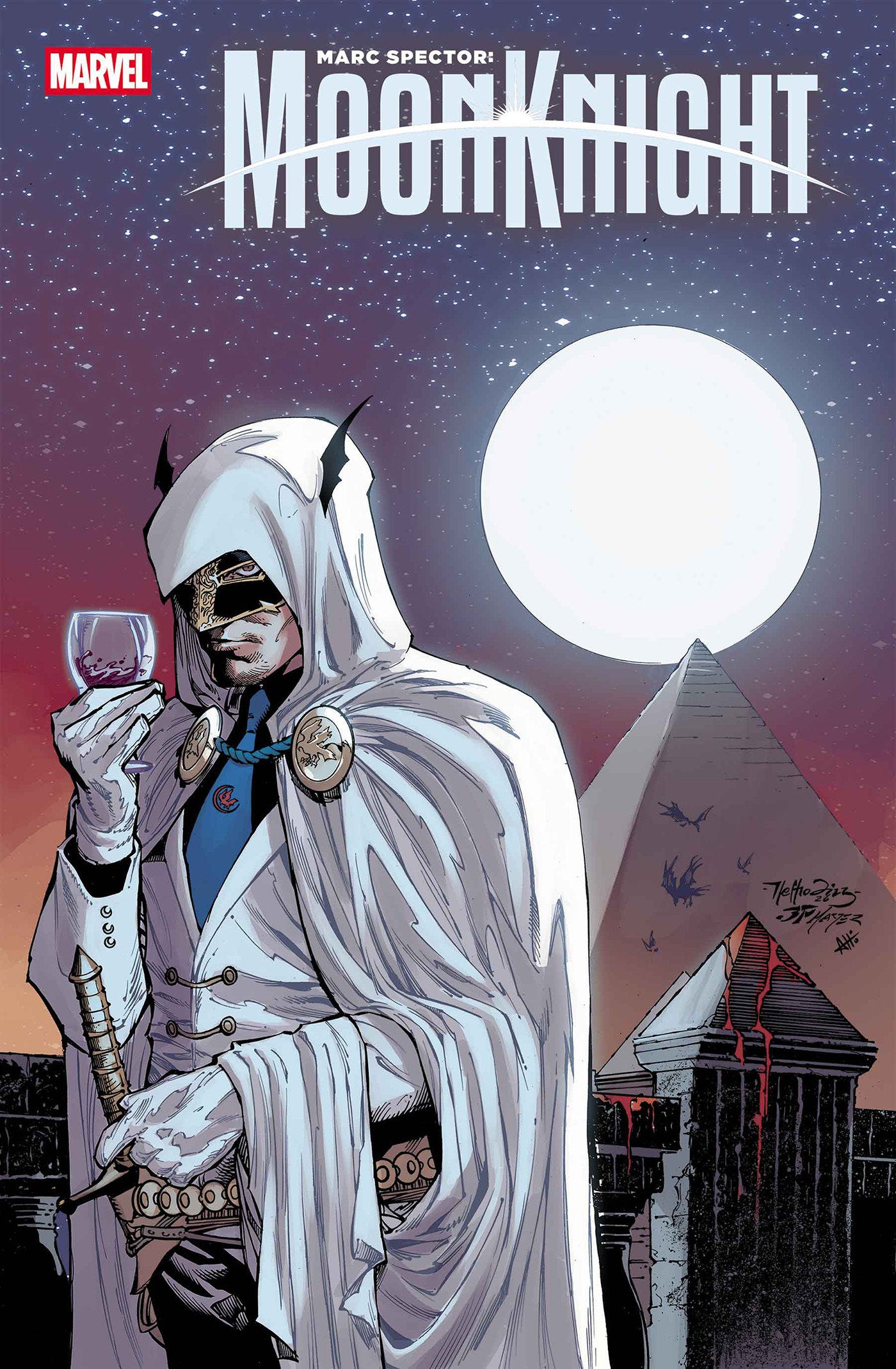 MARC SPECTOR: MOON KNIGHT #6 NETHO DIAZ HELLFIRE COSTUME SWAP VARIANT ISBN: 75960621496900621 - FOC DATE: 6/21/26 - Release Date: 7/22/26