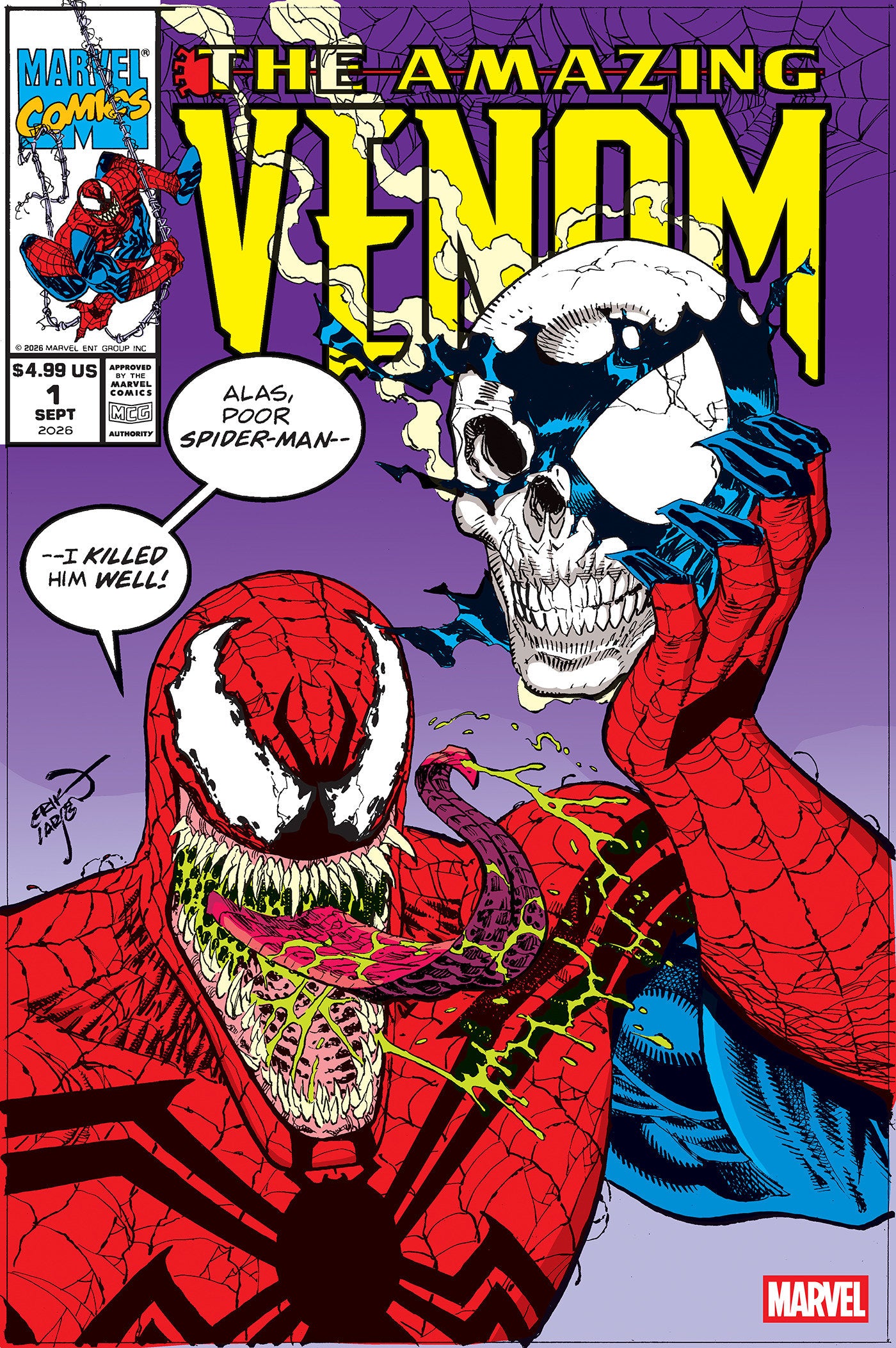 THE AMAZING VENOM #1 ERIK LARSEN HOMAGE VARIANT ISBN: 75960621550800131 - FOC DATE: 8/16/26 - Release Date: 9/30/26