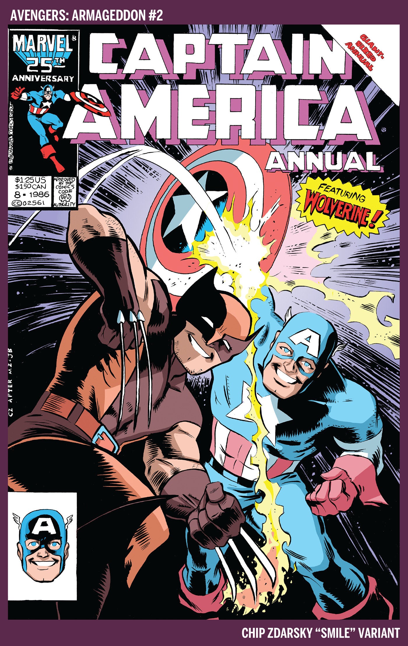 AVENGERS: ARMAGEDDON #2 CHIP ZDARSKY SMILE VARIANT ISBN: 75960621563800261 - FOC DATE: 6/14/26 - Release Date: 7/15/26