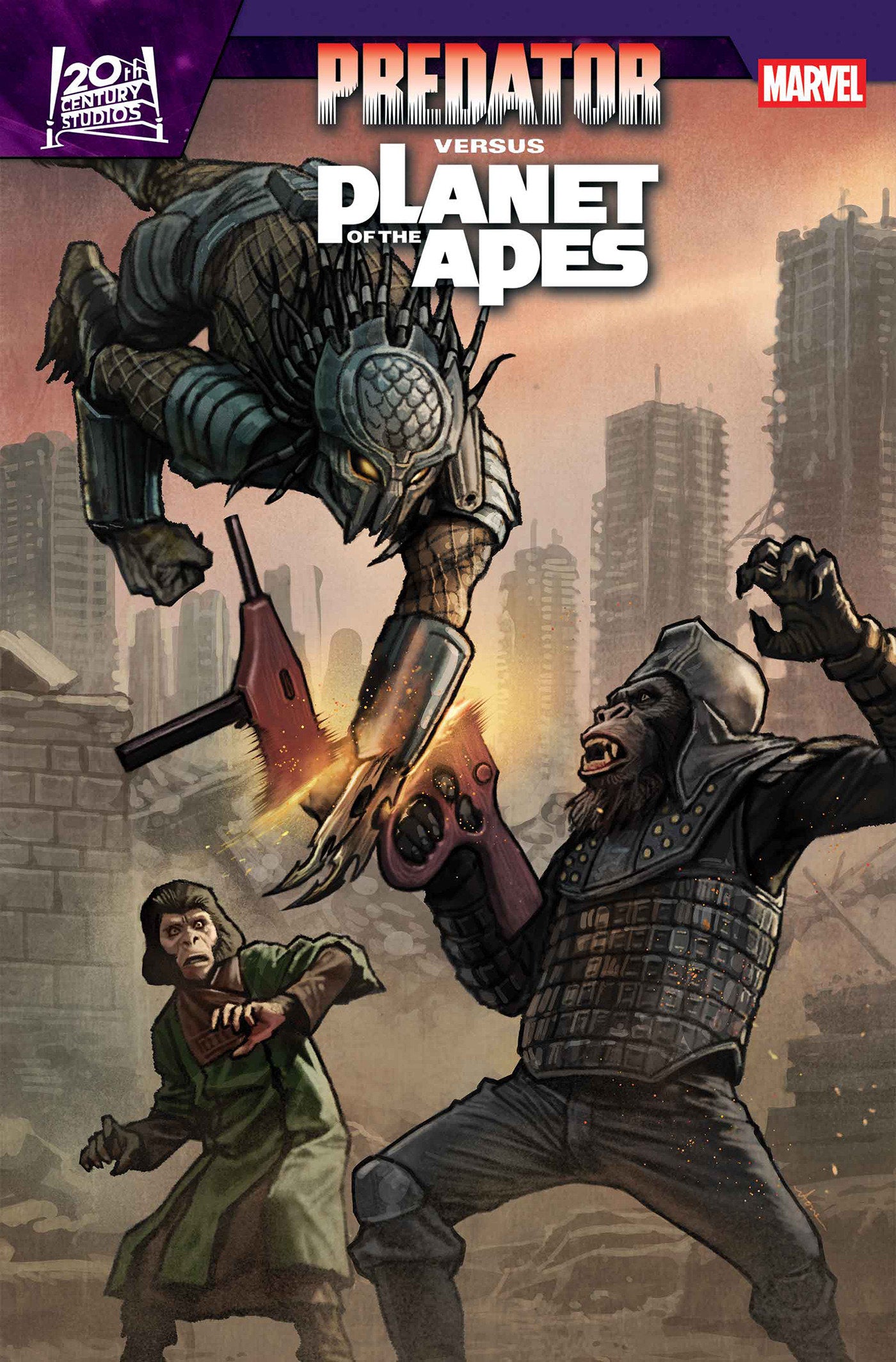 PREDATOR VS. THE PLANET OF THE APES #2 ISBN: 75960621569000211 - FOC DATE: 7/26/26 - Release Date: 8/26/26