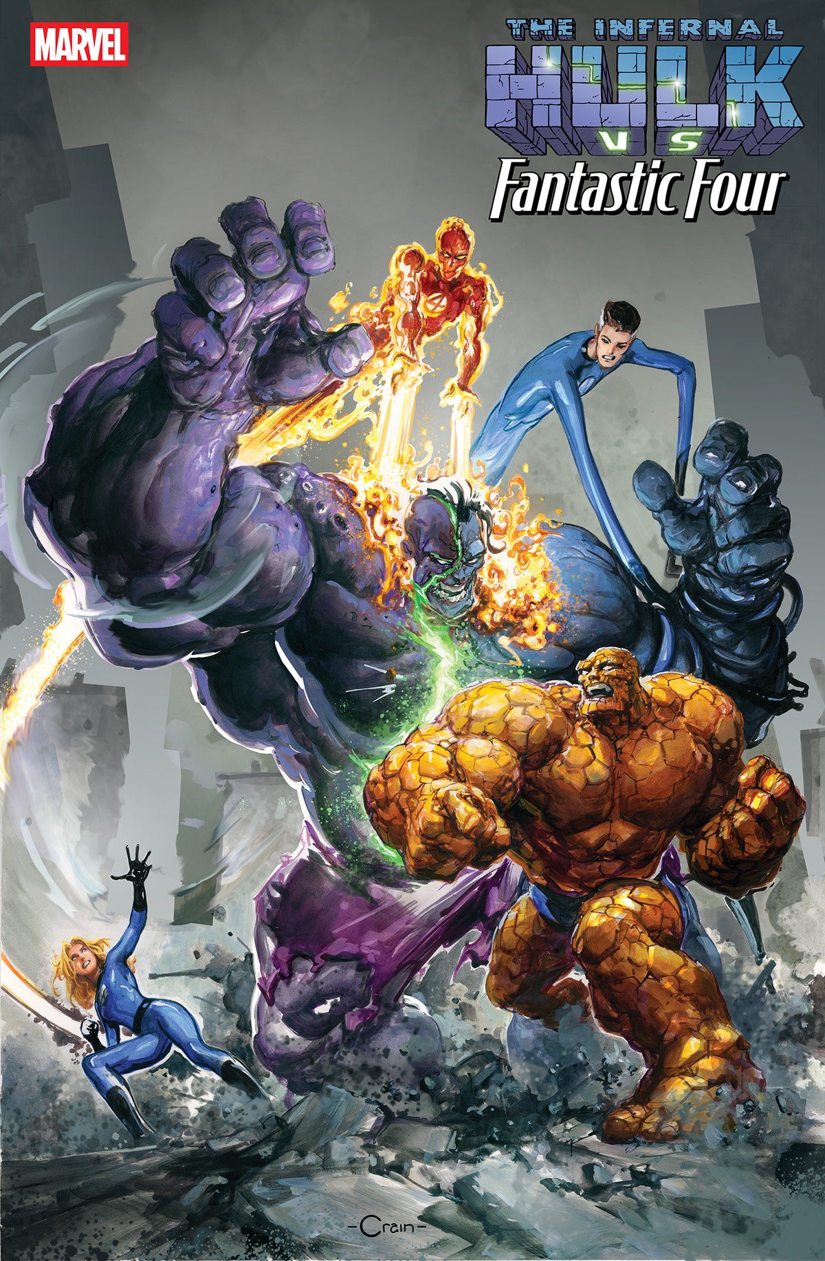 INFERNAL HULK VS. FANTASTIC FOUR #1 CLAYTON CRAIN VARIANT ISBN: 75960621585000121 - FOC DATE: 9/13/26 - Release Date: 10/14/26