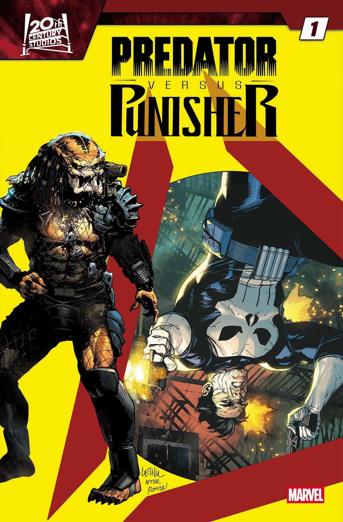PREDATOR VS. PUNISHER #1 COVER B LEINIL YU HOMAGE VARIANT ISBN: 75960621694900121 - FOC DATE: 9/20/26 - Release Date: 11/11/26