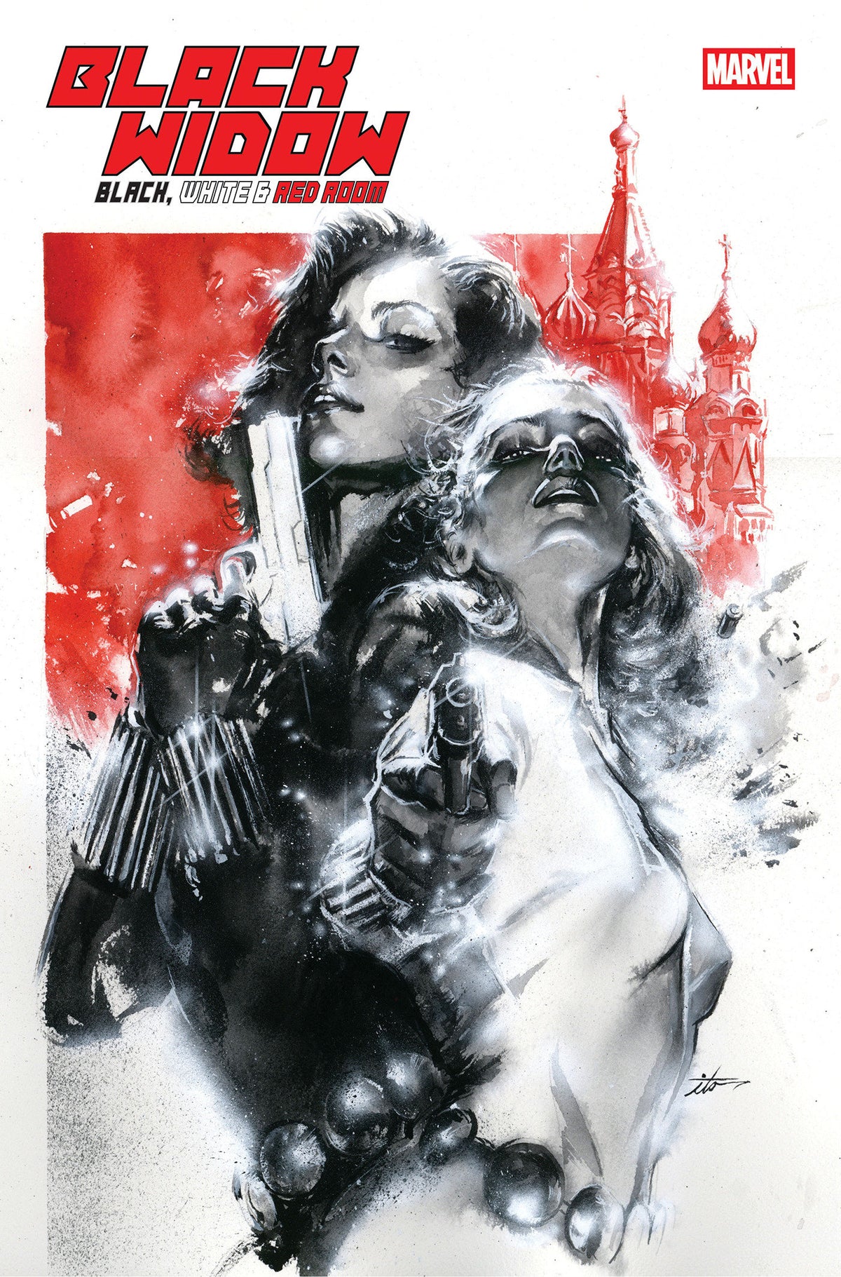 BLACK WIDOW: BLACK, WHITE & RED ROOM #1 COVER A ISBN: 75960621791500111 - FOC DATE: 11/8/26 - Release Date: 12/16/26