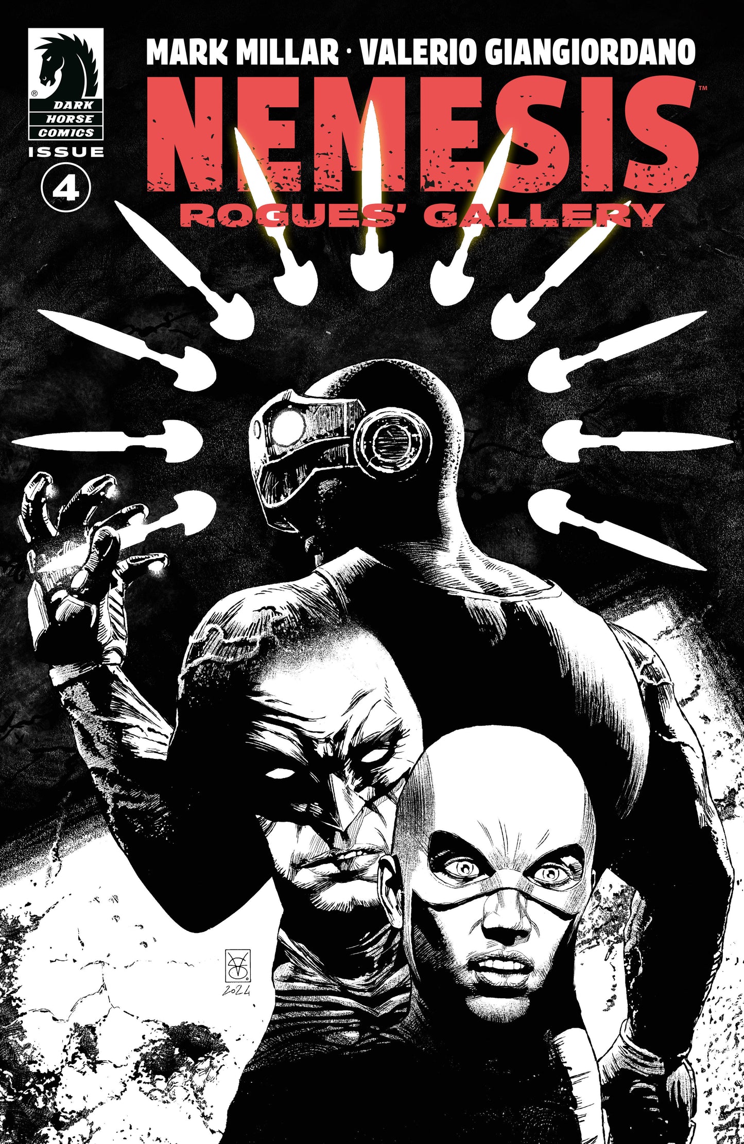 Nemesis: Rogues' Gallery #4 (CVR B) (B&W) (Valerio Giangiordano) - Release Date: 11/6/24