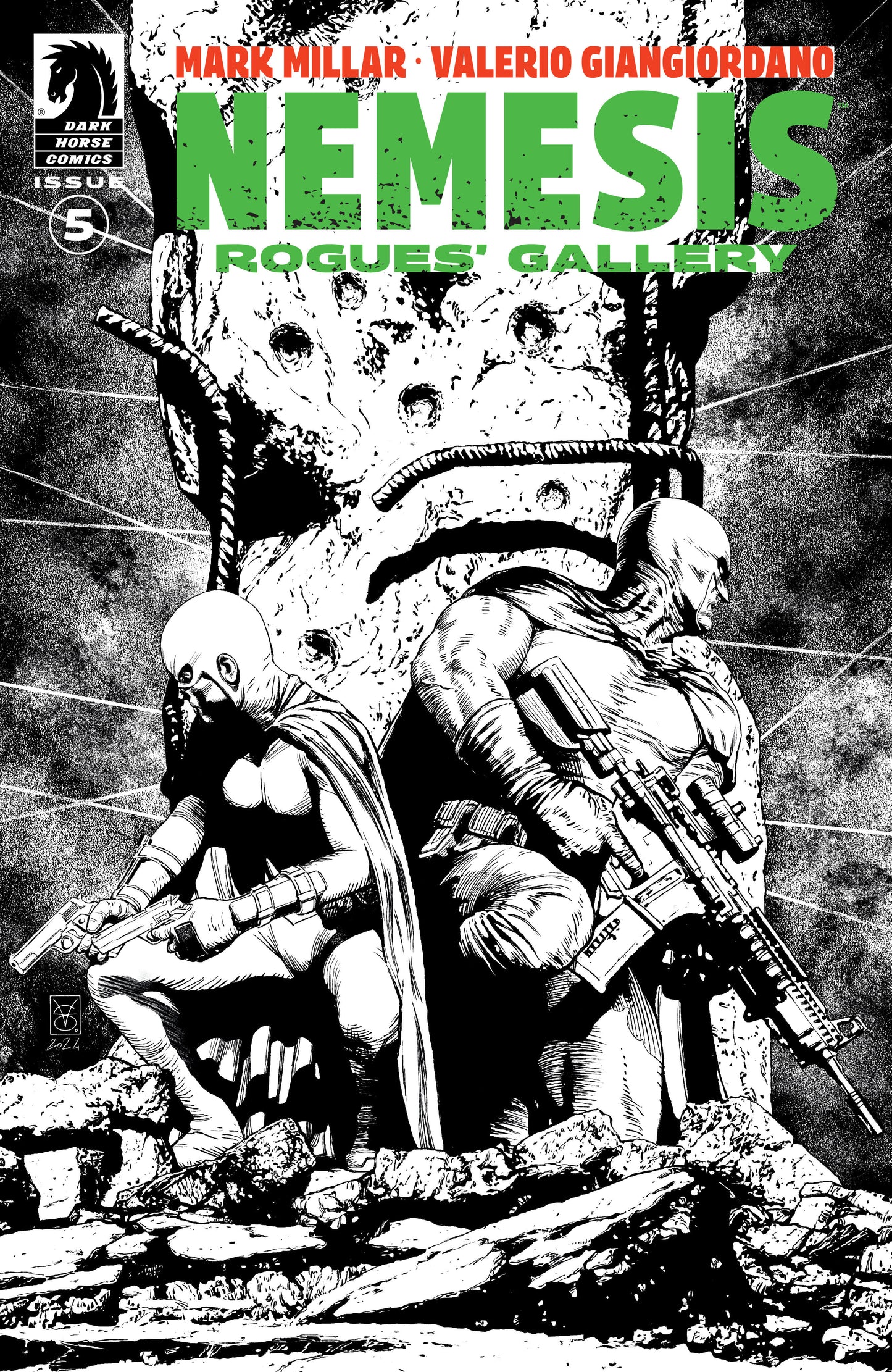 Nemesis: Rogues' Gallery #5 (CVR B) (B&W) (Valerio Giangiordano) - Release Date: 1/8/25
