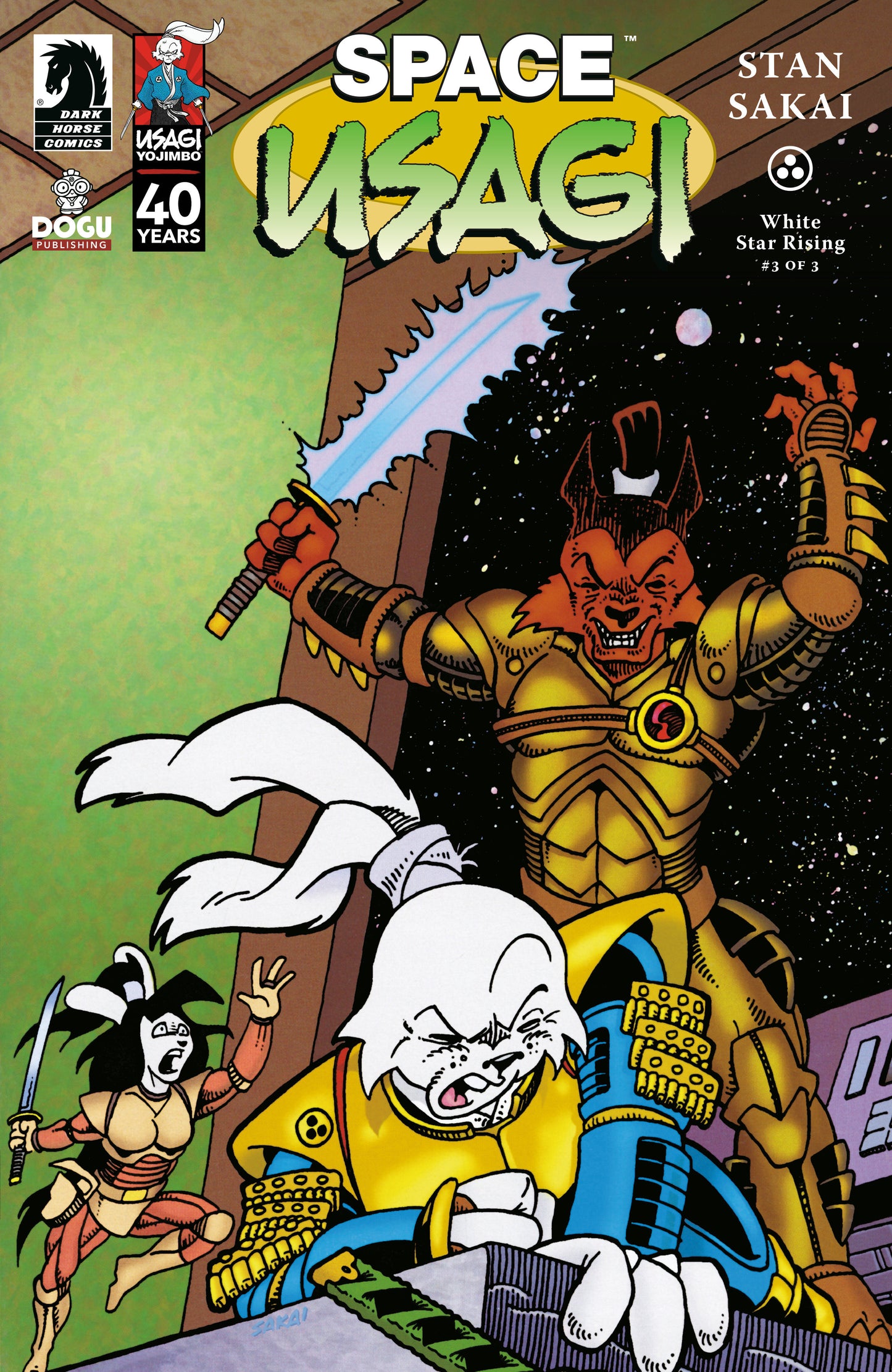 Space Usagi: White Star Rising #3 (CVR A) (Stan Sakai) - Release Date: 12/18/24