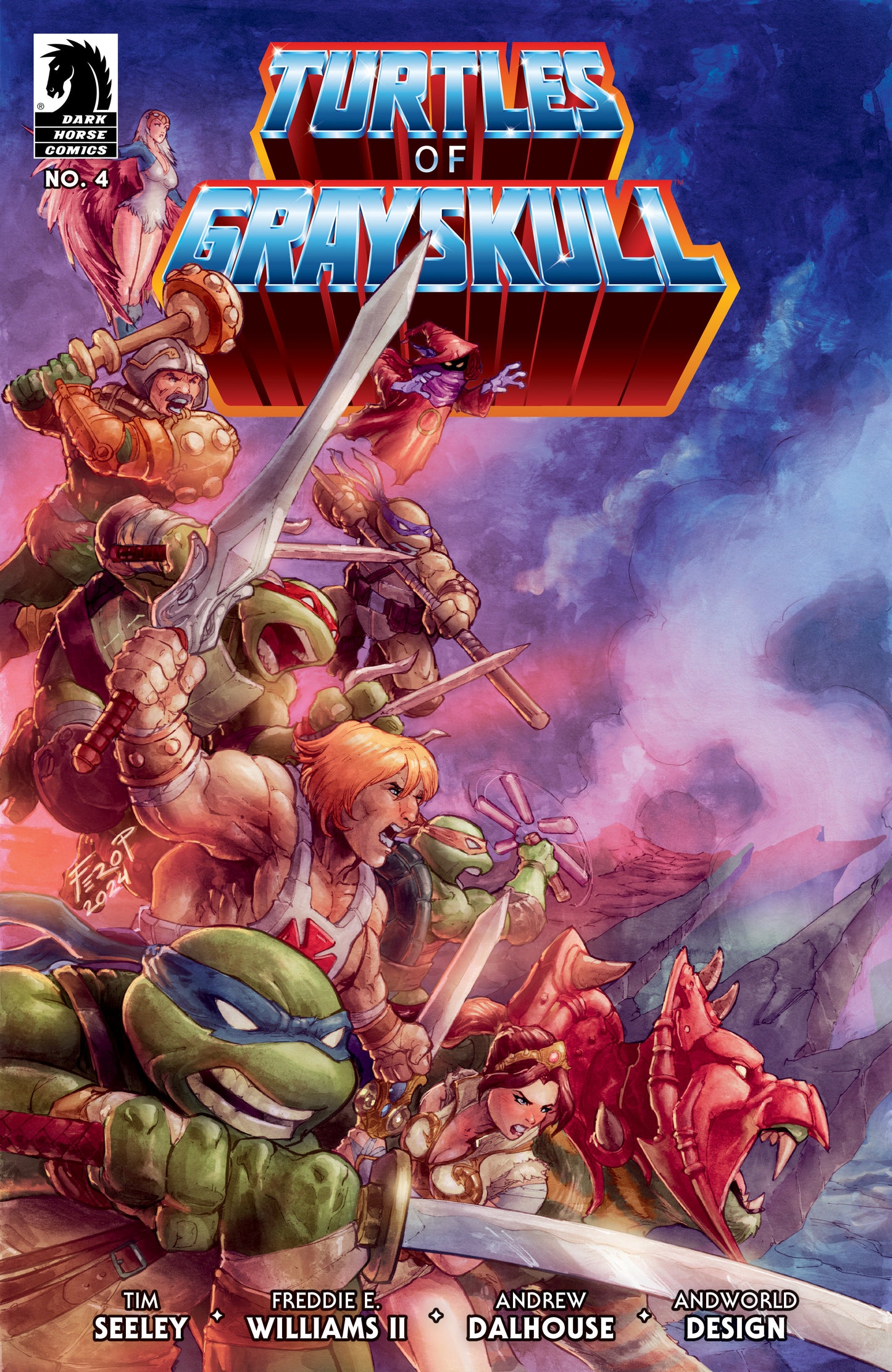 Masters of the Universe/Teenage Mutant Ninja Turtles: Turtles of Grayskull #4 (C VR C) (Fero Peniche) - Release Date: 04/16/2025