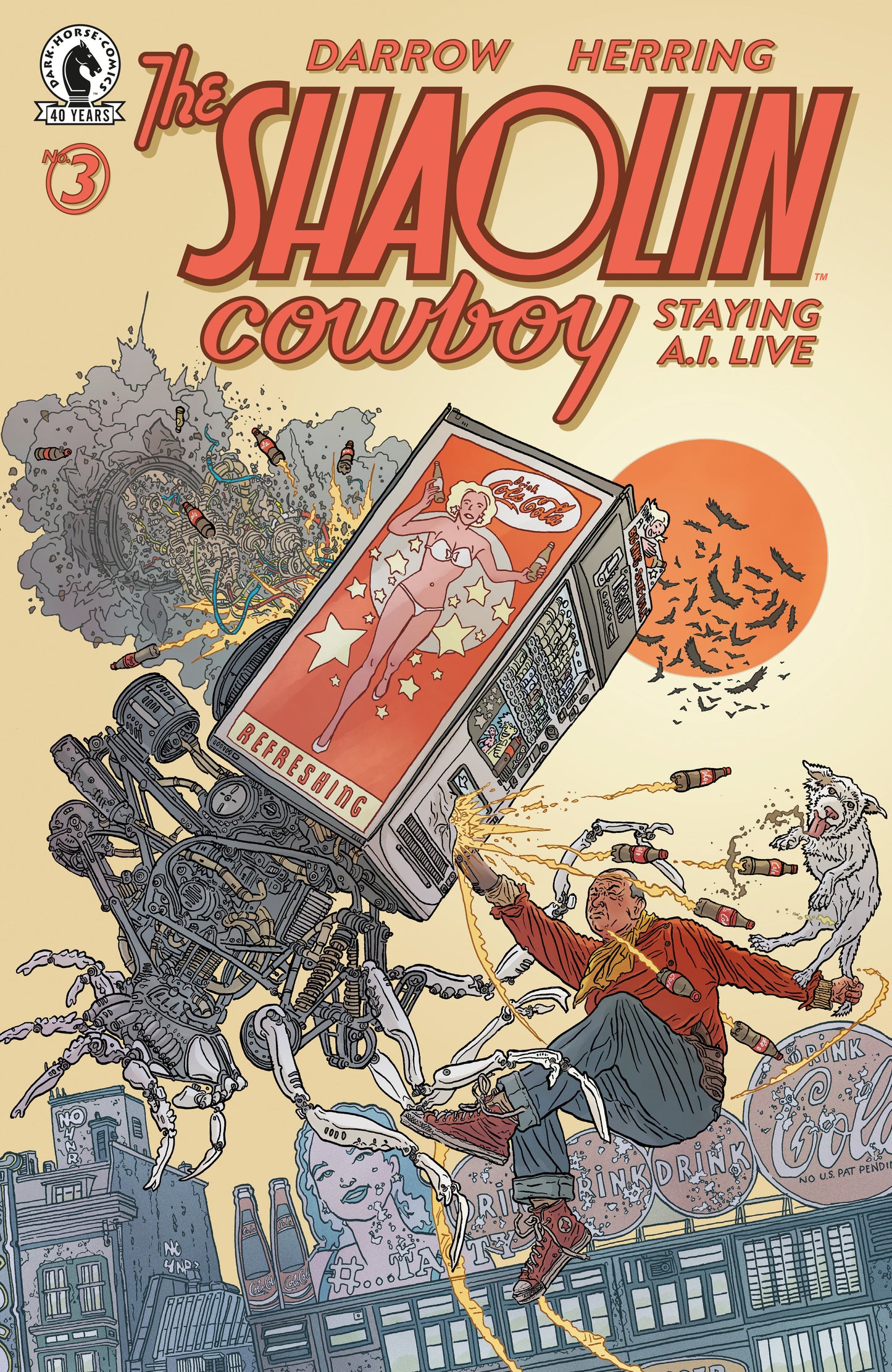 Shaolin Cowboy: Staying A.I.Live #3 (CVR A) (Geof Darrow) ISBN: 76156801595900311 - FOC DATE: 8/16/26 - Release Date: 9/23/26