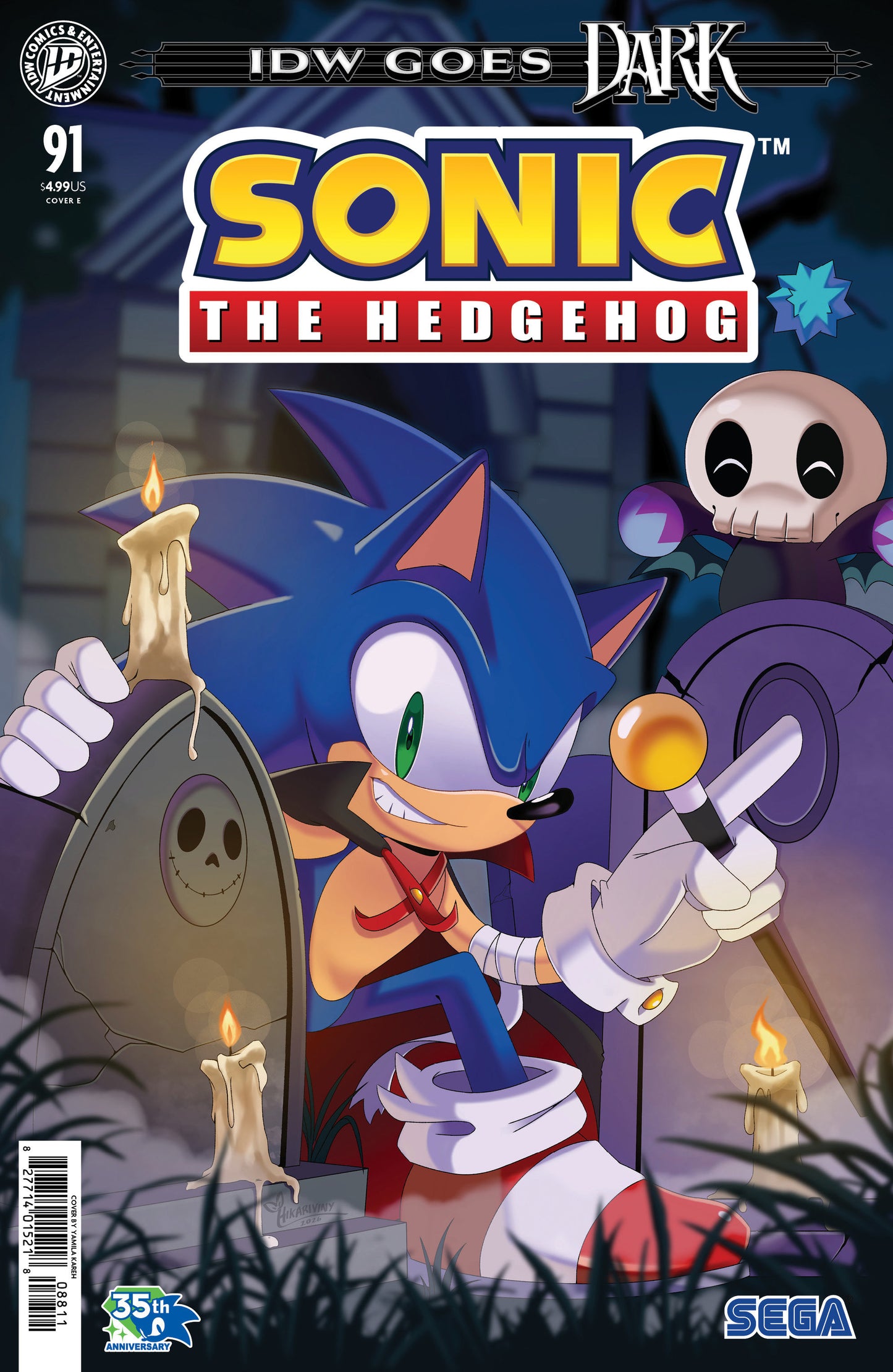 Sonic the Hedgehog #91 Variant E (Kareh IDW Goes Dark Variant) ISBN: 82771401521809151 - FOC DATE: 9/20/26 - Release Date: 10/28/26
