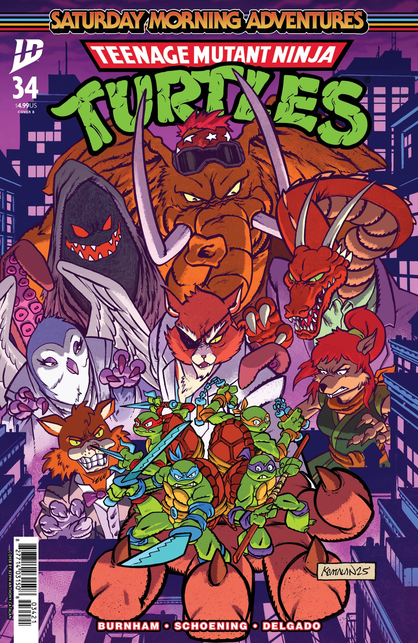 Teenage Mutant Ninja Turtles: Saturday Morning Adventures #34 Variant B (Catalan) ISBN: 82771403150803421 - Release Date: 2/25/26