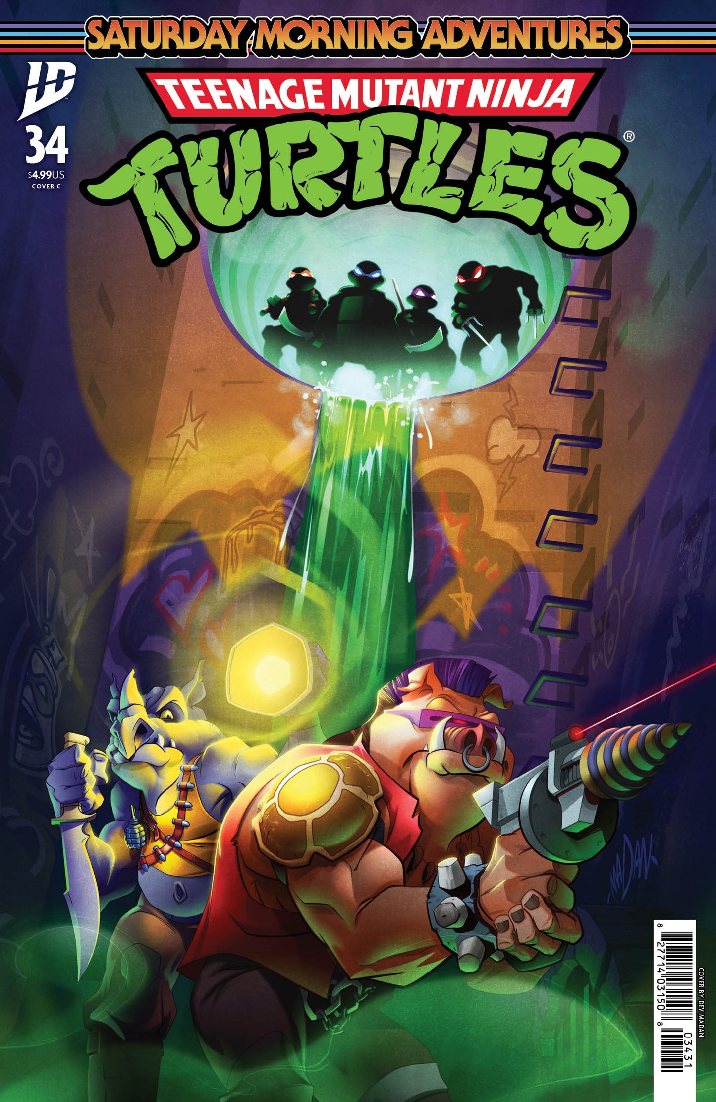 Teenage Mutant Ninja Turtles: Saturday Morning Adventures #34 Variant C (Madan) ISBN: 82771403150803431 - Release Date: 2/25/26
