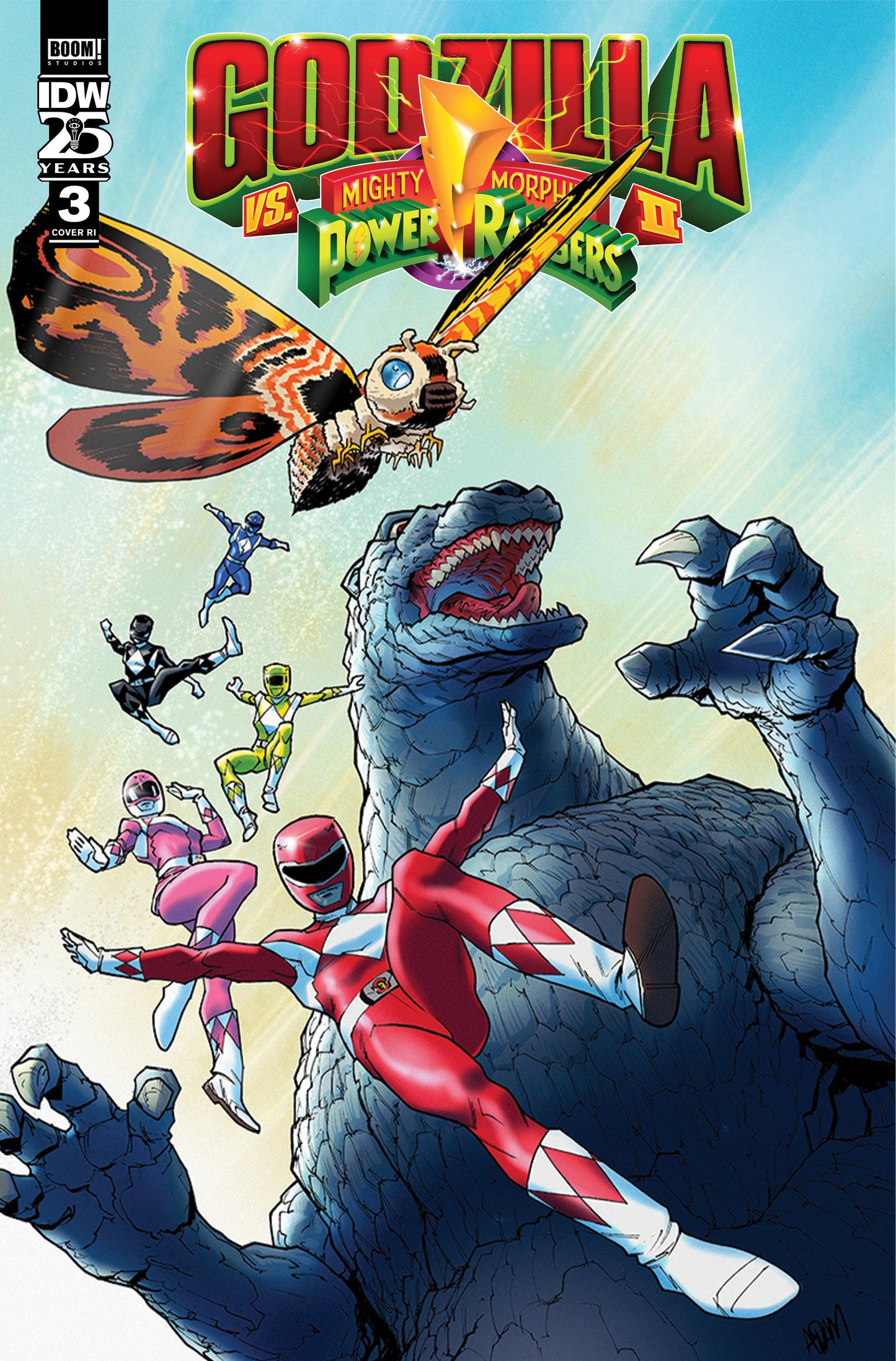 1:10 Godzilla Vs. The Mighty Morphin Power Rangers II #3 Variant RI (10) (Gorham) - Release Date: 6/26/24