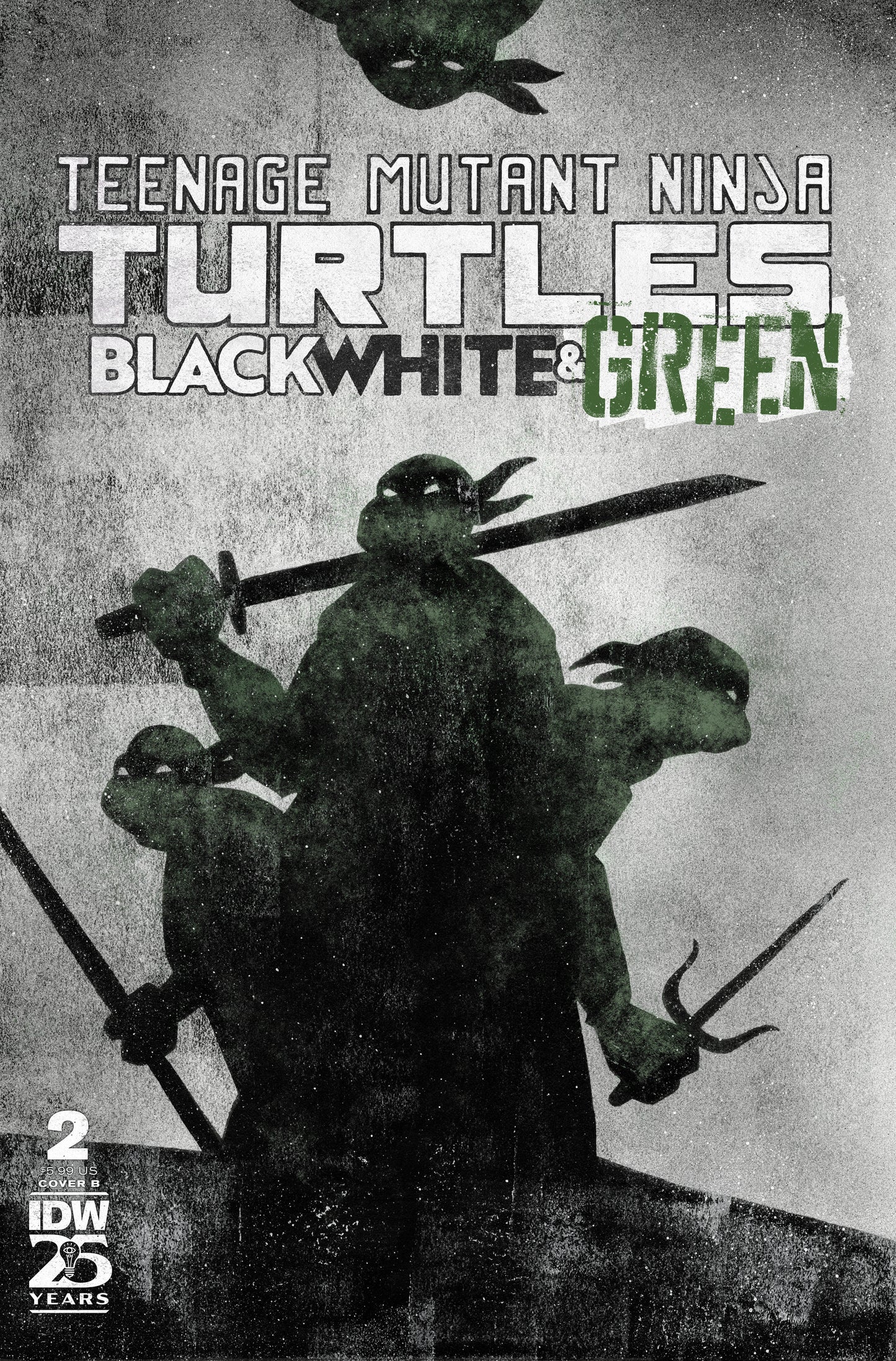 Teenage Mutant Ninja Turtles: Black, White, and Green #2 Variant B (Love) - Release Date: 6/19/24