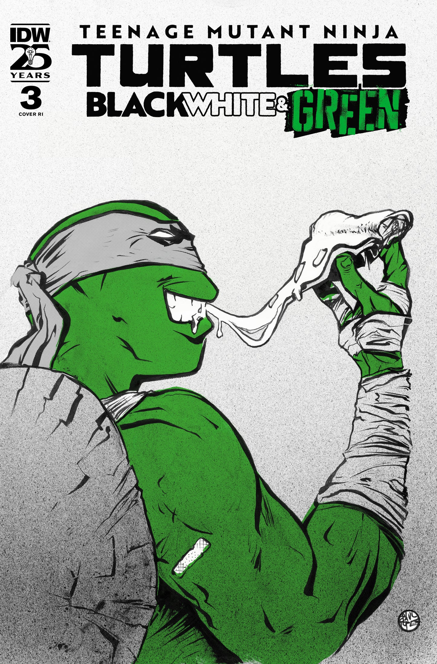 1:10 Teenage Mutant Ninja Turtles: Black, White, and Green #3 Variant RI (10) (Pope Foil Variant) - Release Date: 7/31/24