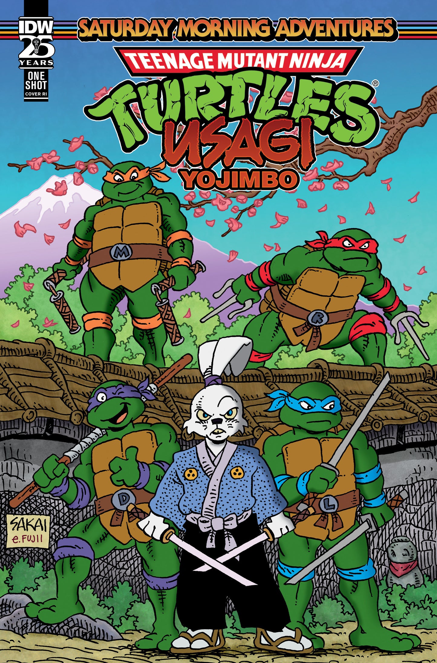 1:50 Teenage Mutant Ninja Turtles/Usagi Yojimbo: Saturday Morning Adventures Variant RI (50) (Sakai) - Release Date: 6/12/24