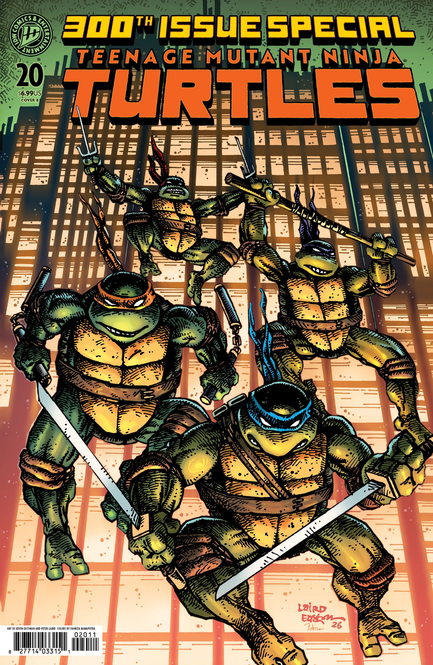 Teenage Mutant Ninja Turtles #20: 300th Issue Special Variant B (Eastman & Laird) ISBN: 82771403315102021 - FOC DATE: 5/31/26 - Release Date: 7/22/26
