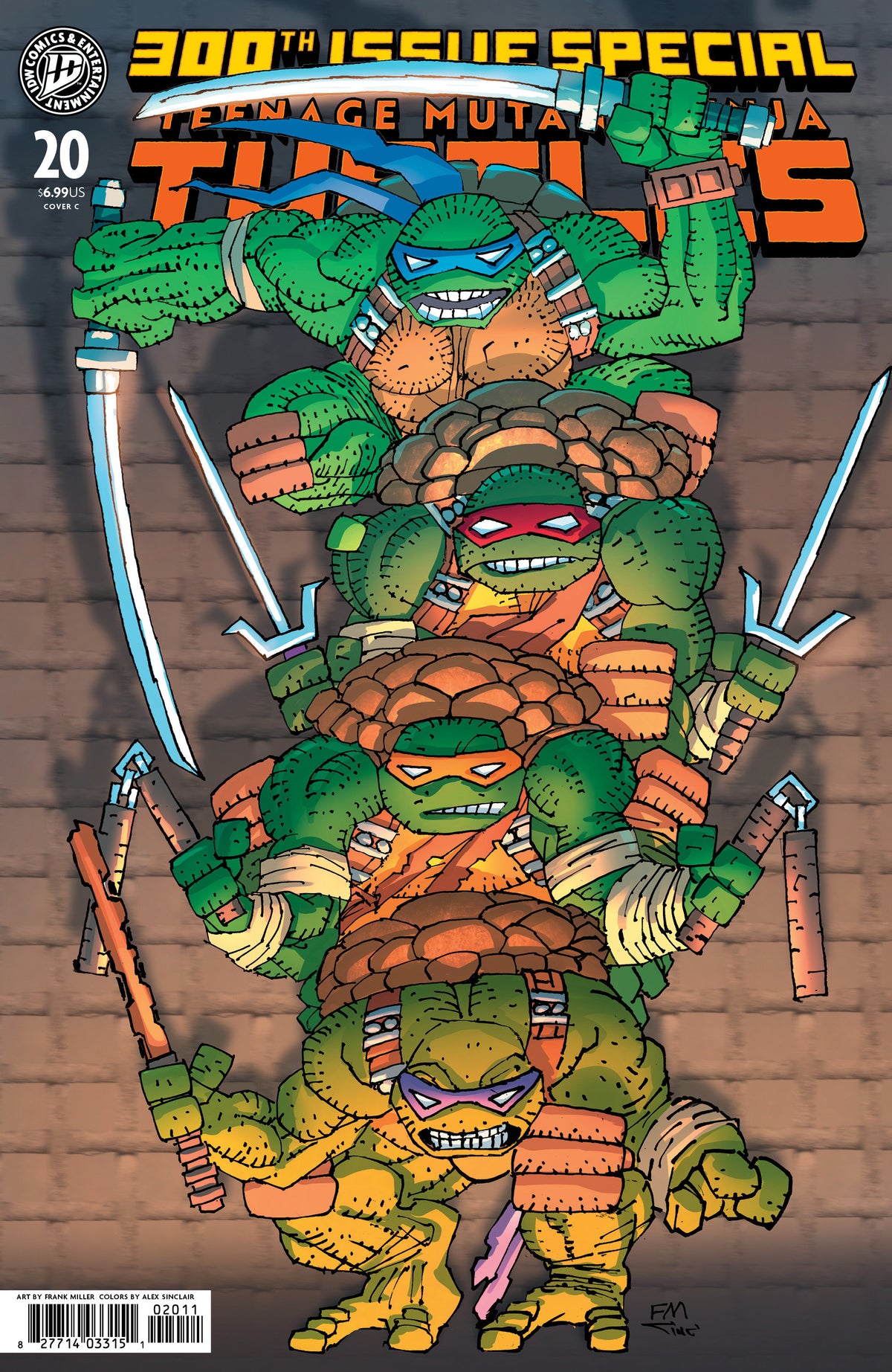 Teenage Mutant Ninja Turtles #20: 300th Issue Special Variant C (Miller) ISBN: 82771403315102031 - FOC DATE: 5/31/26 - Release Date: 7/22/26