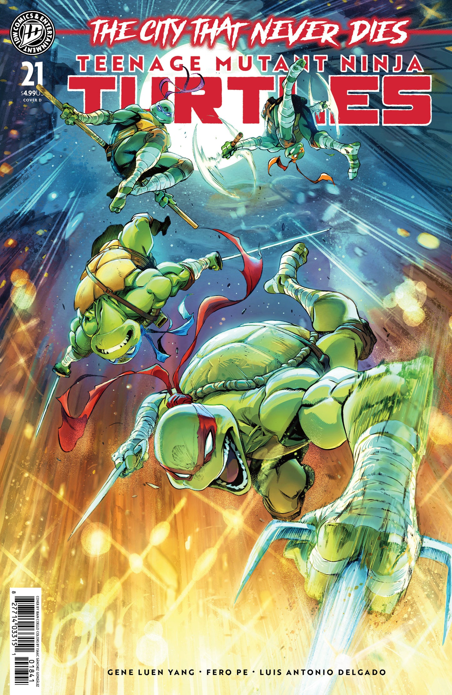 Teenage Mutant Ninja Turtles #21 Variant D (Coello) ISBN: 82771403315102141 - FOC DATE: 7/12/26 - Release Date: 8/19/26