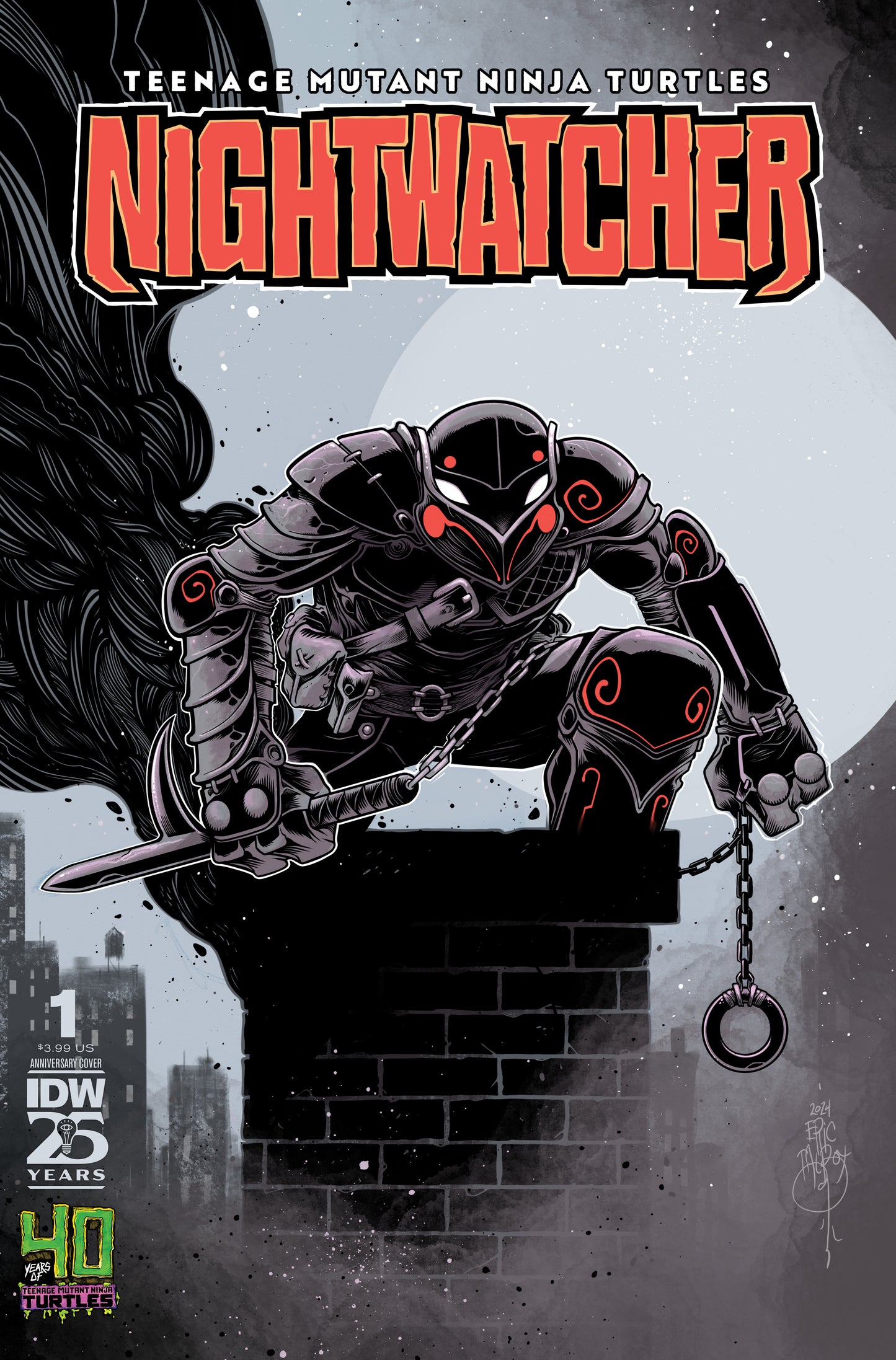 Teenage Mutant Ninja Turtles: Nightwatcher #1 Variant 40th Anniversary (Talbot) -Releases: 8/14/24
