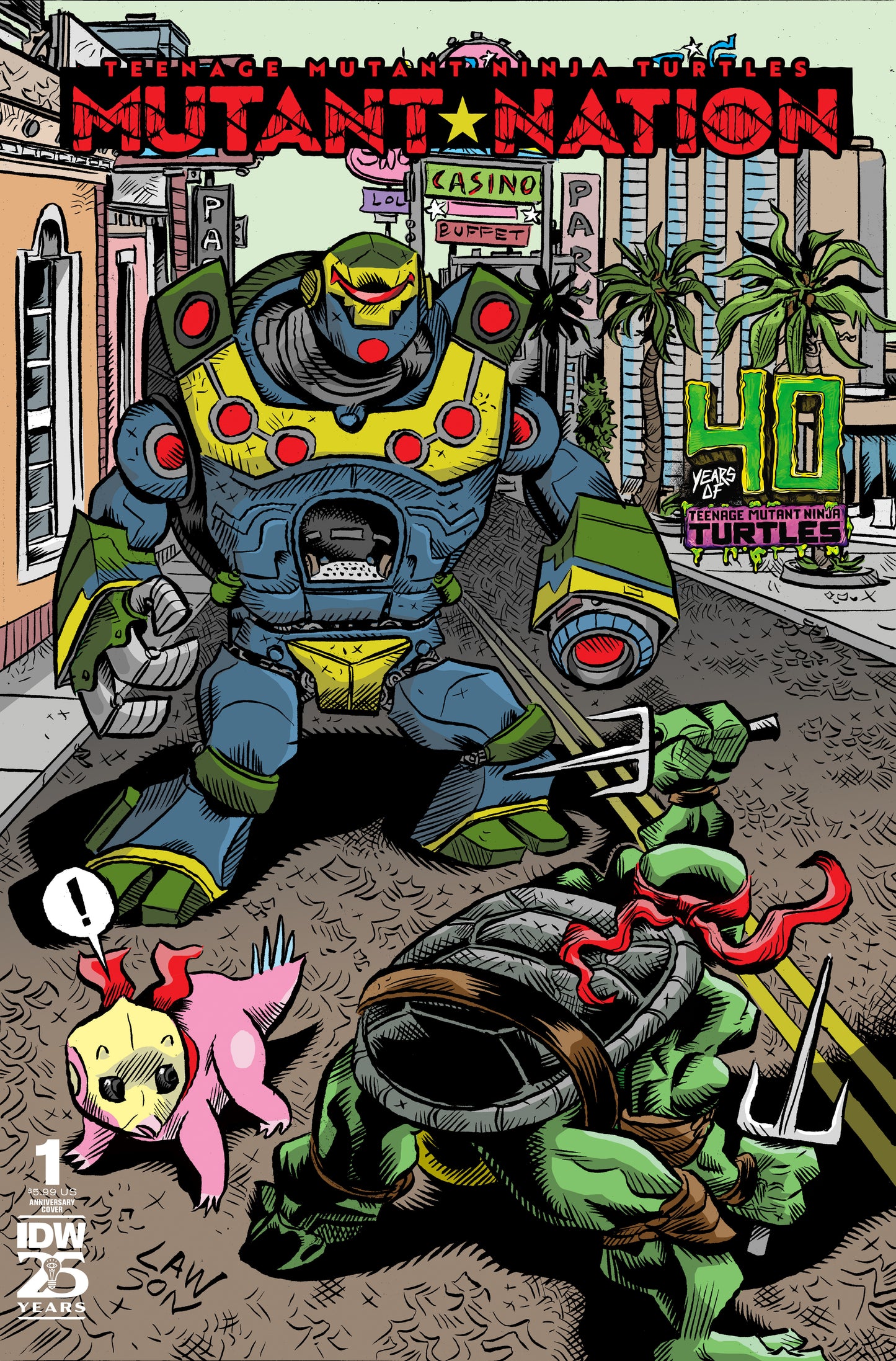 Teenage Mutant Ninja Turtles: Mutant Nation #1 Variant 40th Anniversary (Lawson) - Release Date: 9/18/24