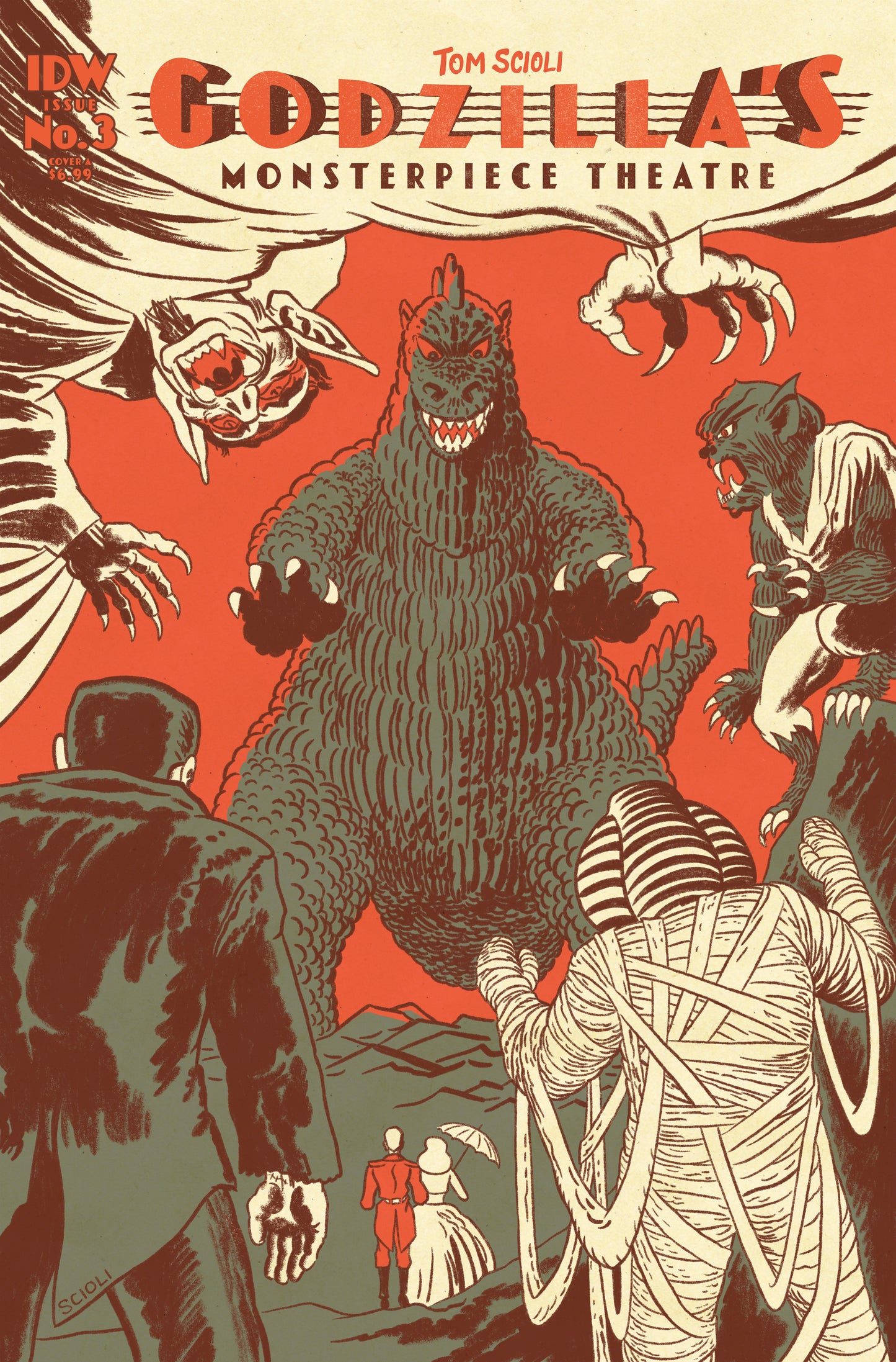 Godzilla’s Monsterpiece Theatre #3 Cover A (Scioli) - Release Date: 1/22/25