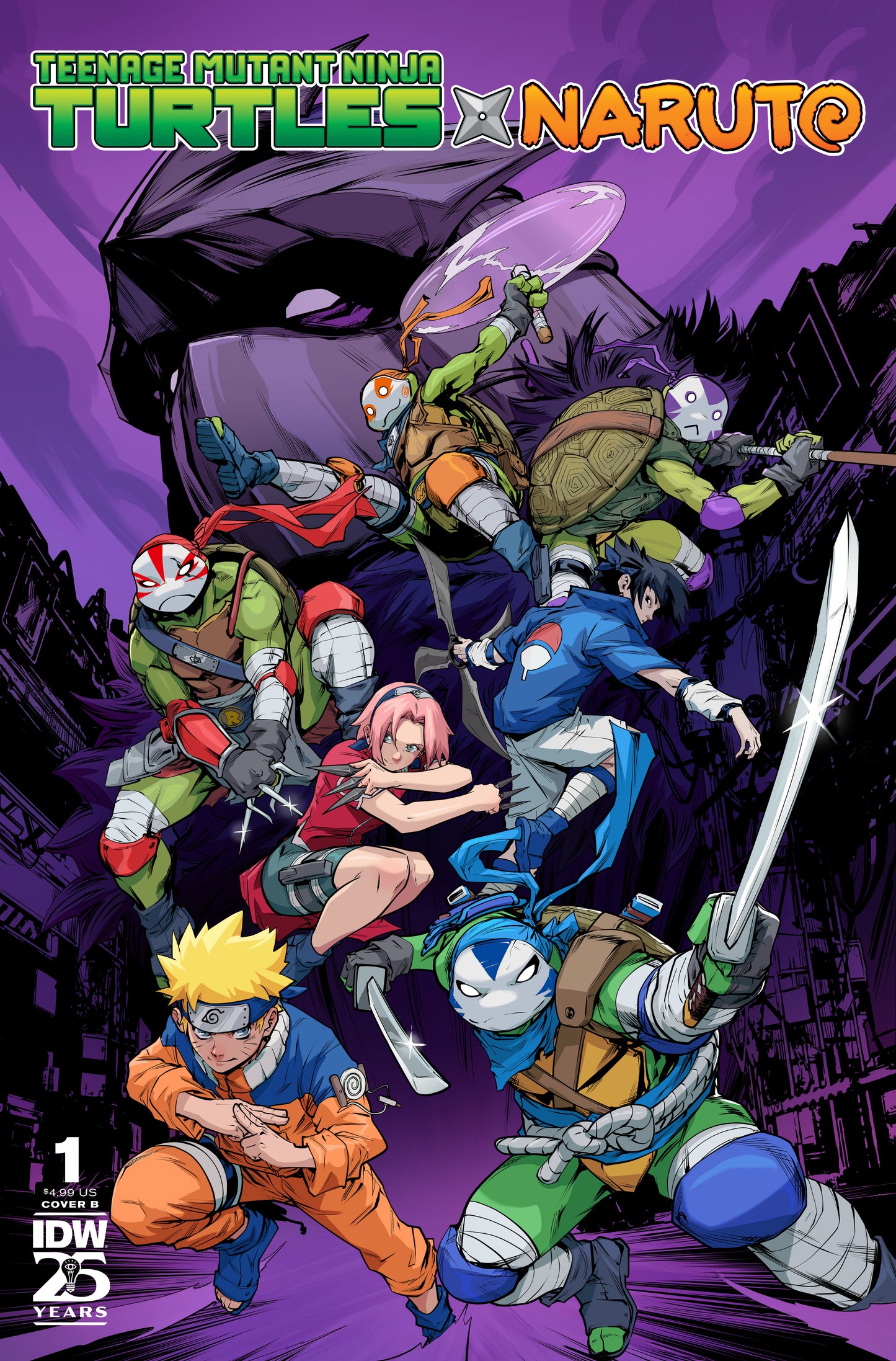 Teenage Mutant Ninja Turtles x Naruto #1 Variant B (Prasetya) - Release Date: 11/20/24