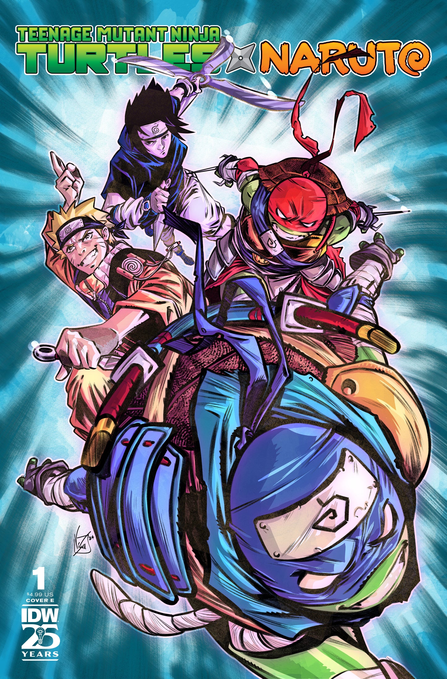 Teenage Mutant Ninja Turtles x Naruto #1 Variant E (Federici) - Release Date: 11/20/24