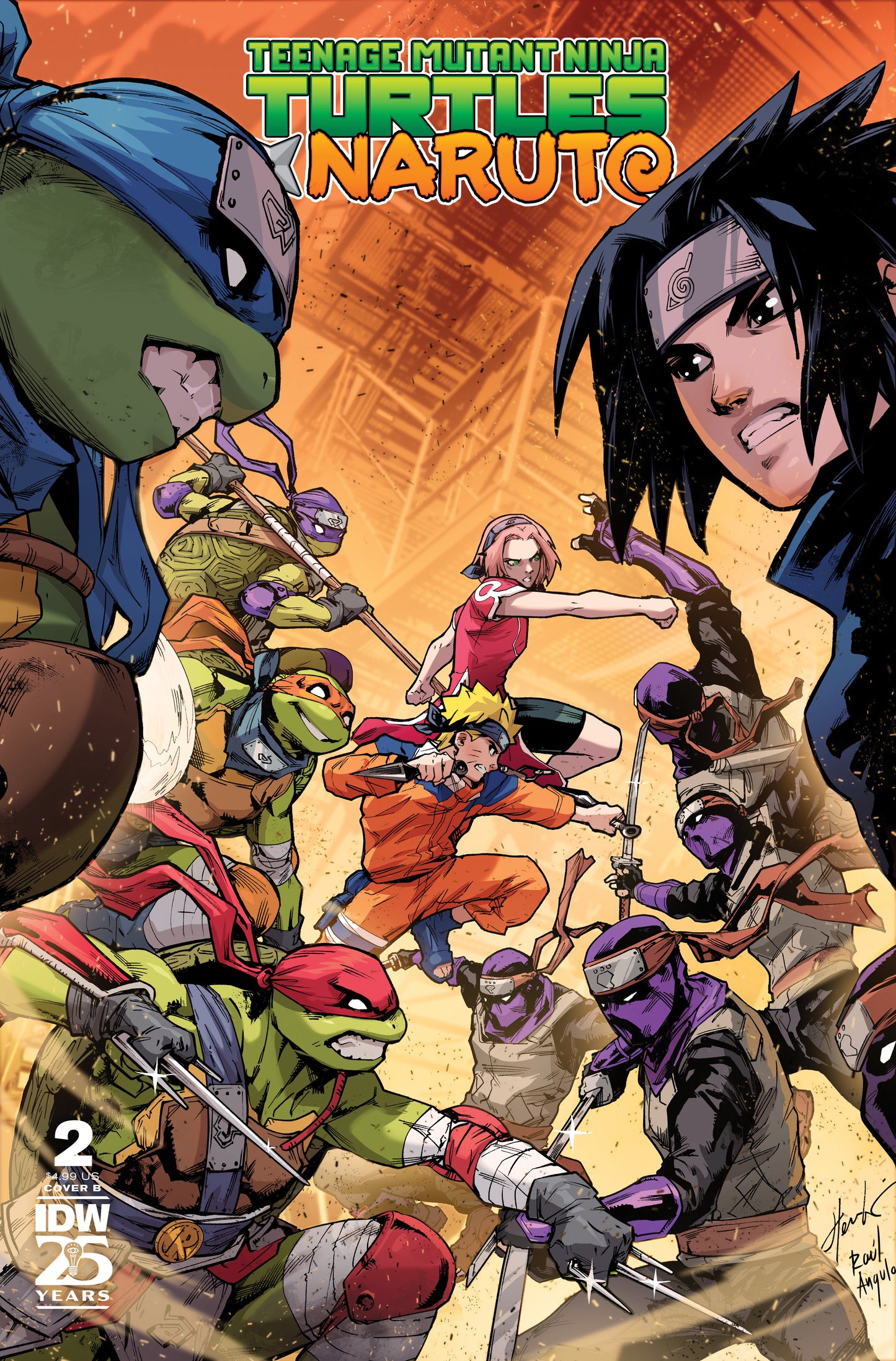 Teenage Mutant Ninja Turtles x Naruto #2 Variant B (Prasetya) - Release Date: 1/15/25