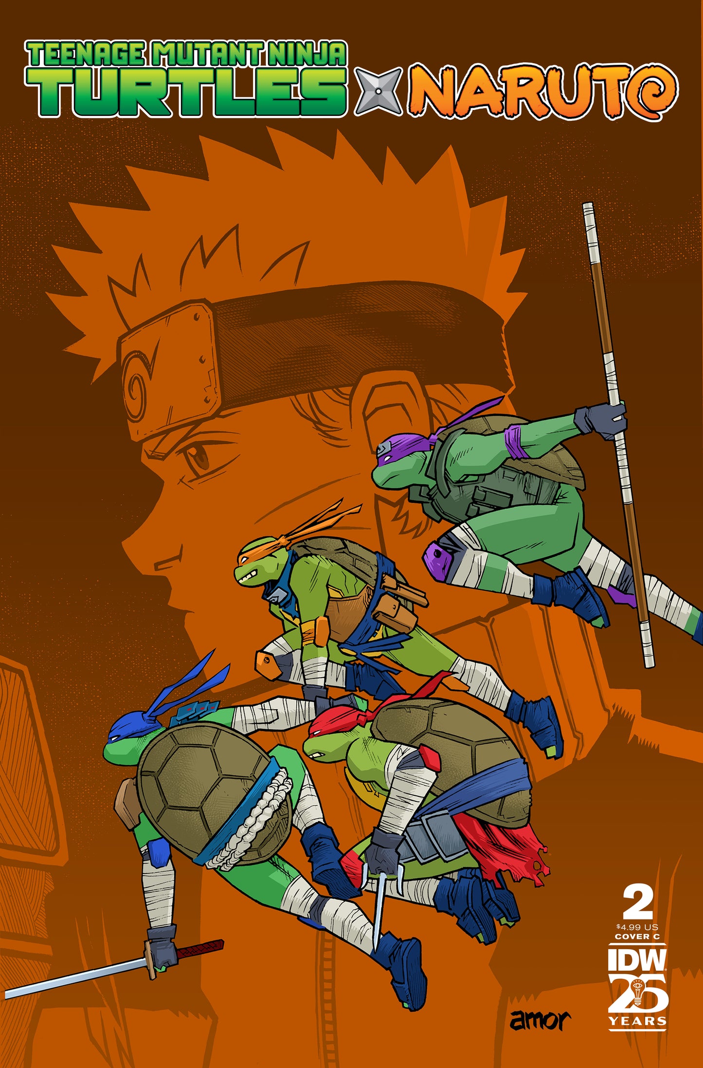 Teenage Mutant Ninja Turtles x Naruto #2 Variant C (Amor) - Release Date: 1/15/25