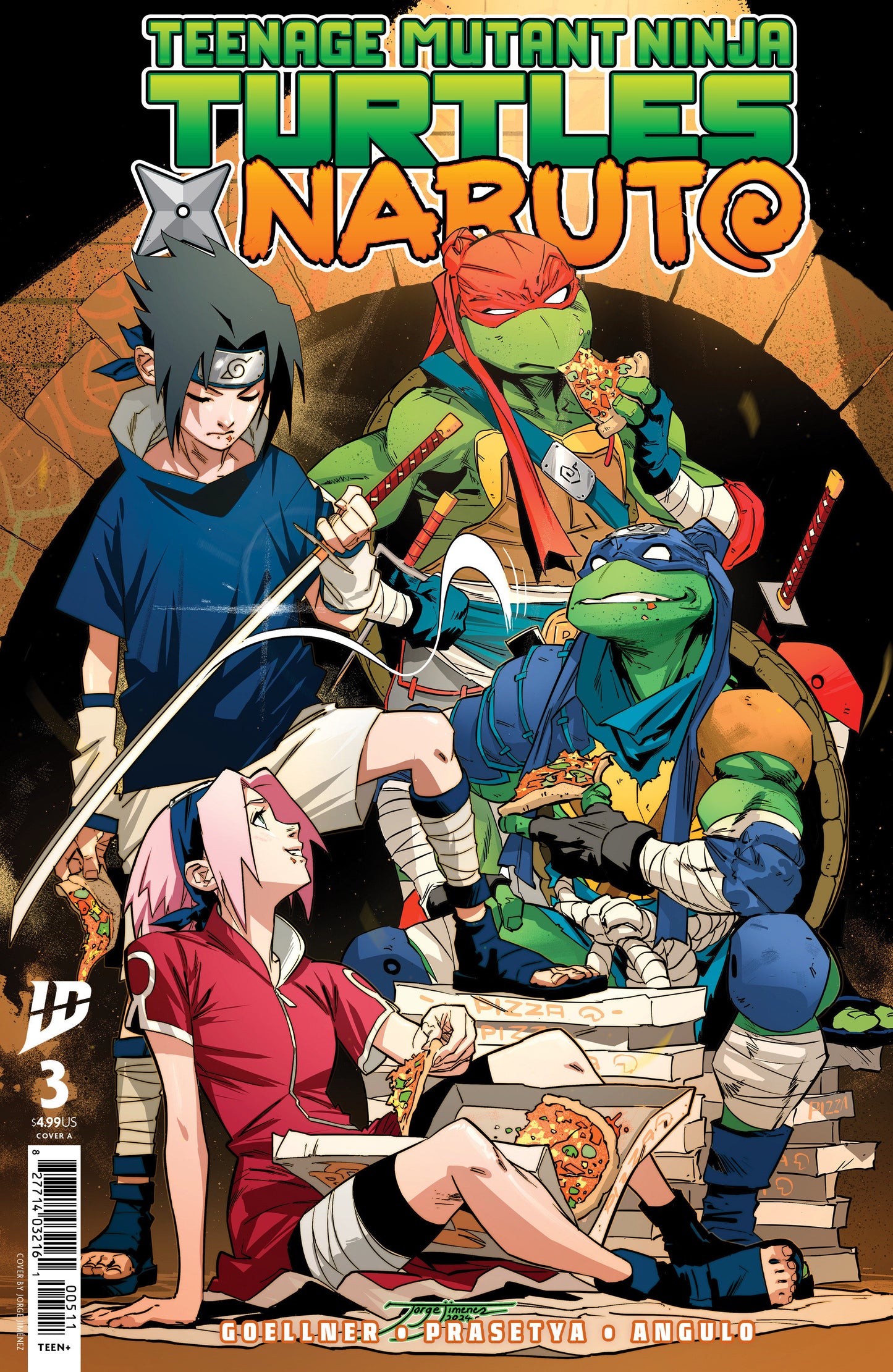 Teenage Mutant Ninja Turtles x Naruto #3 Cover A (Jiménez) - Release Date: 3/19/25