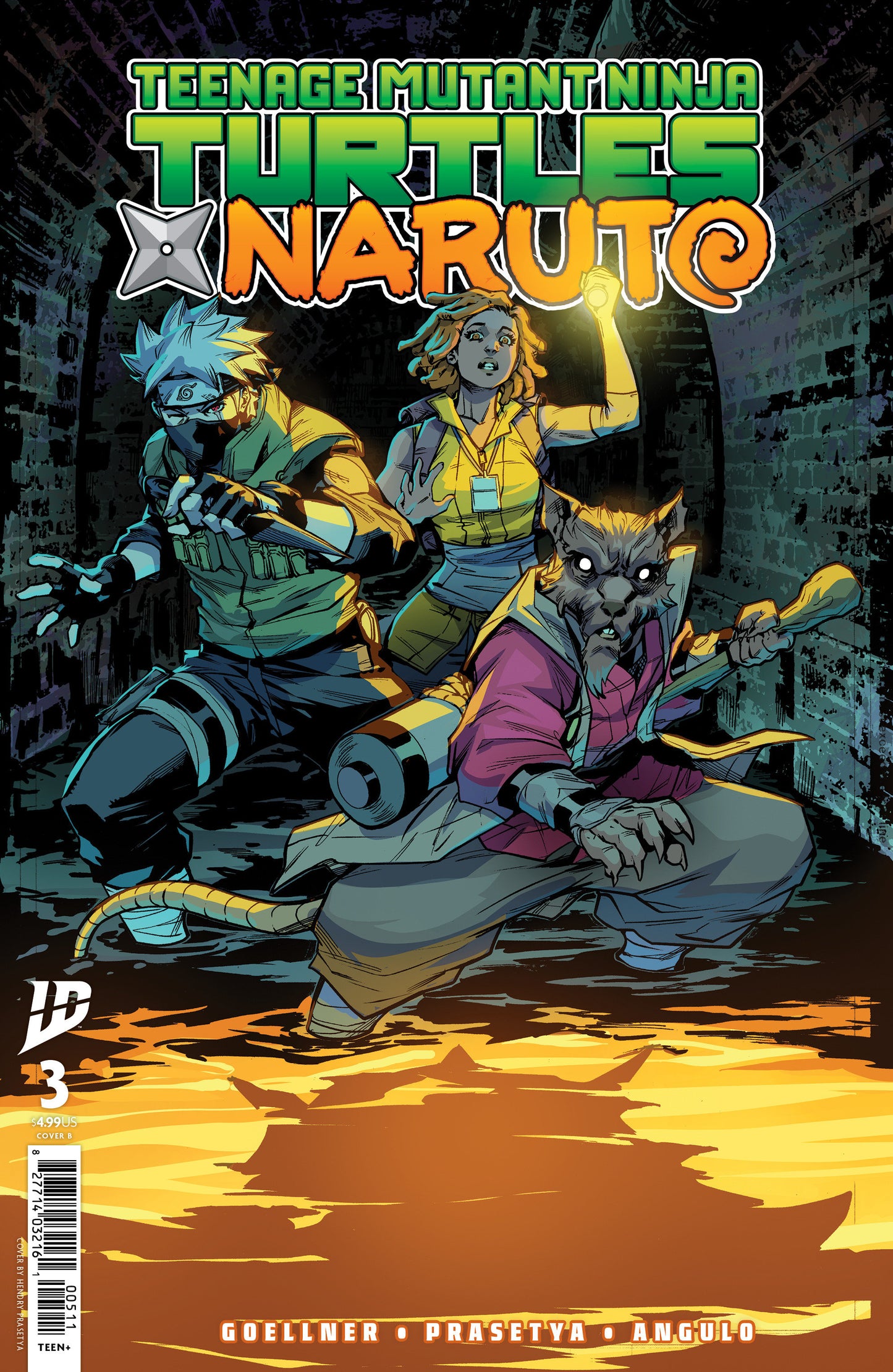 Teenage Mutant Ninja Turtles x Naruto #3 Variant B (Prasetya) - Release Date: 3/19/25