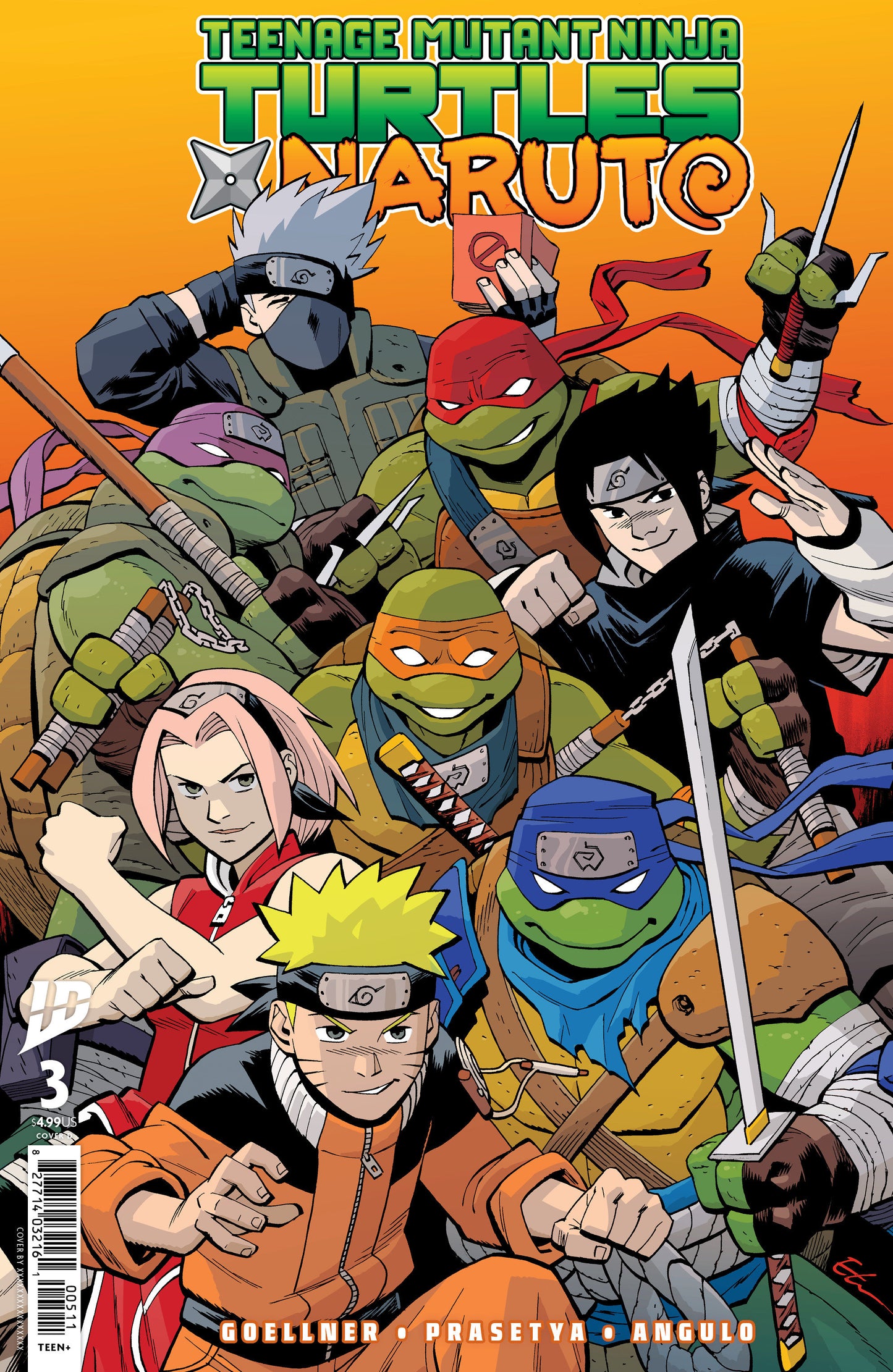 Teenage Mutant Ninja Turtles x Naruto #3 Variant D (Young) - Release Date: 3/19/25