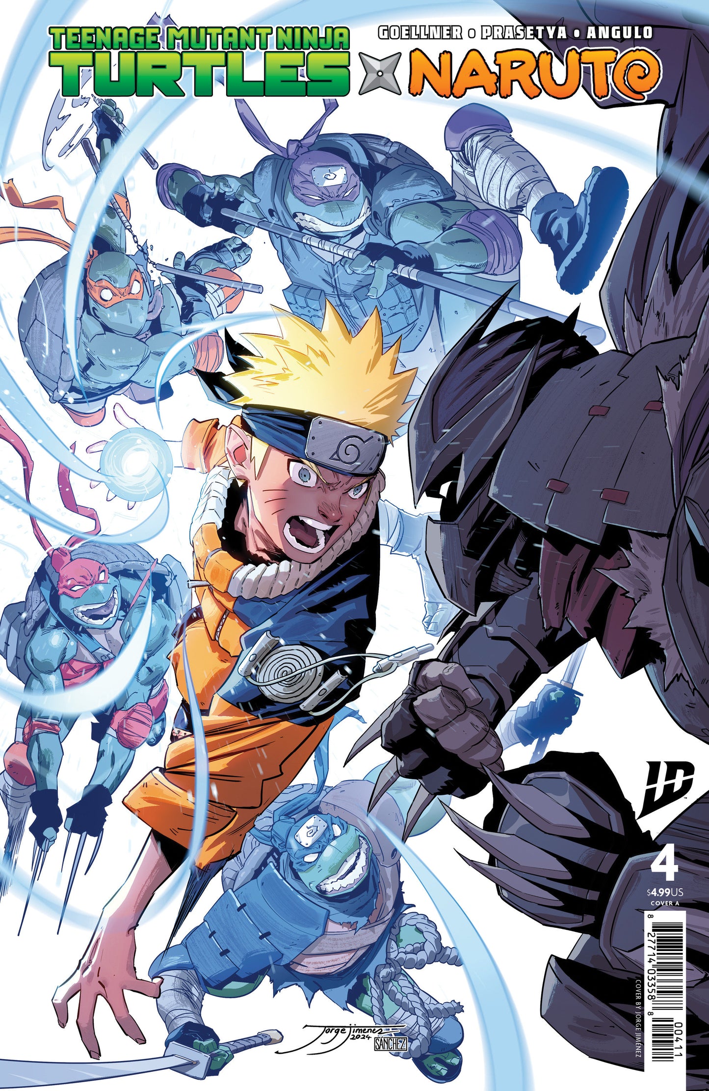 Teenage Mutant Ninja Turtles x Naruto #4 Cover A (Jiménez) - Release Date: 06/04/2025