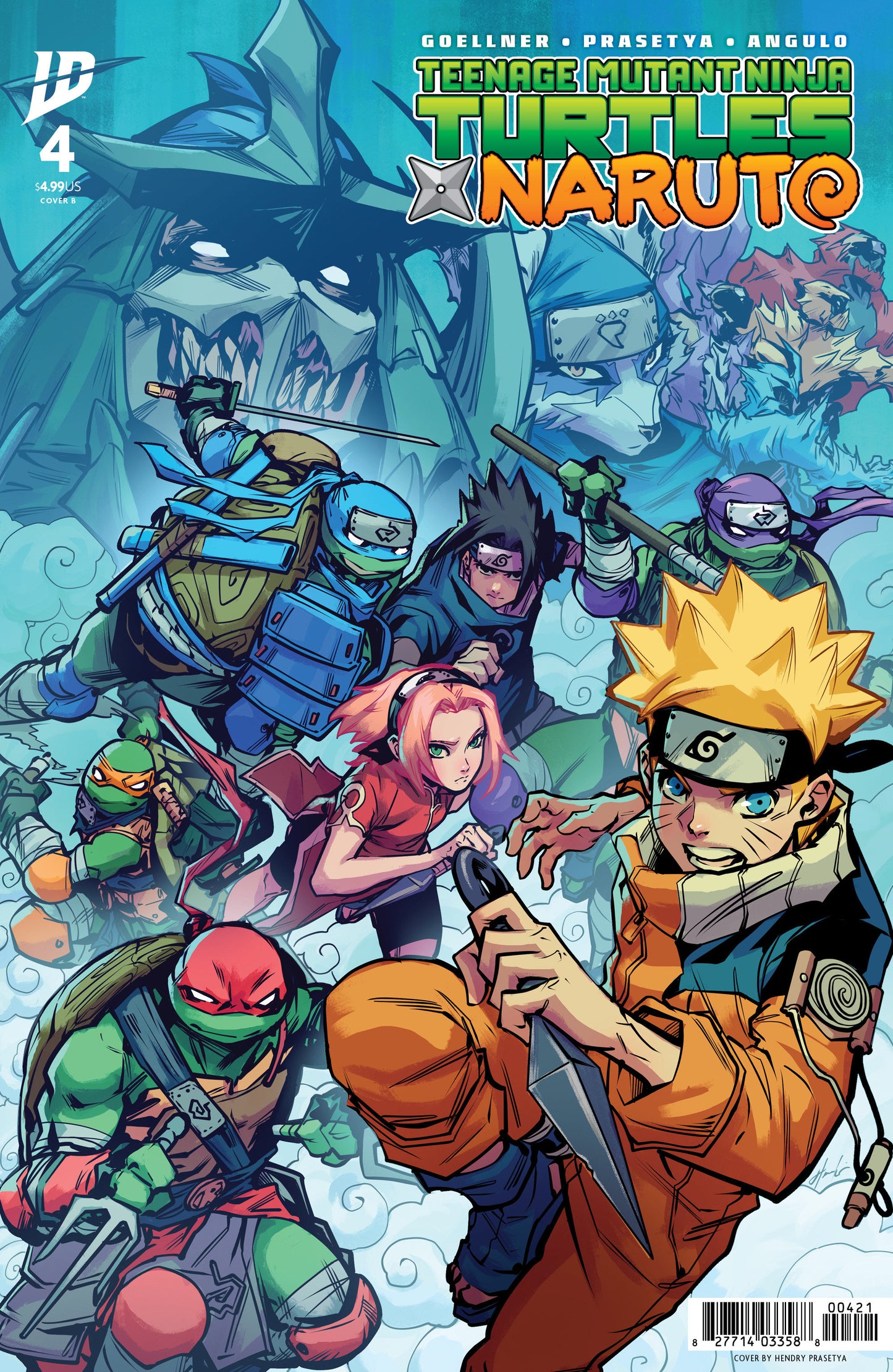 Teenage Mutant Ninja Turtles x Naruto #4 Variant B (Prasetya) - Release Date: 06/04/2025