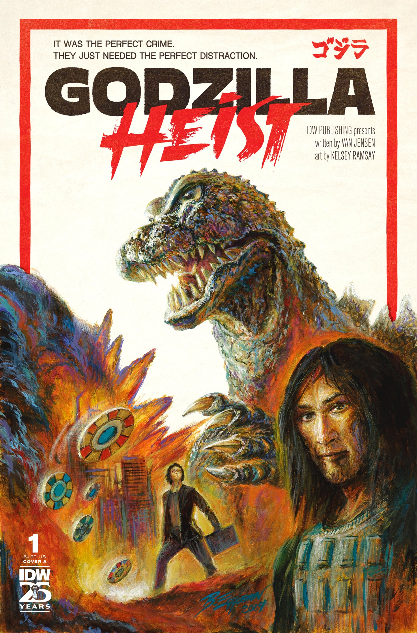 Godzilla: Heist #1 Cover A (Eggleton) - Release Date: 2/19/25