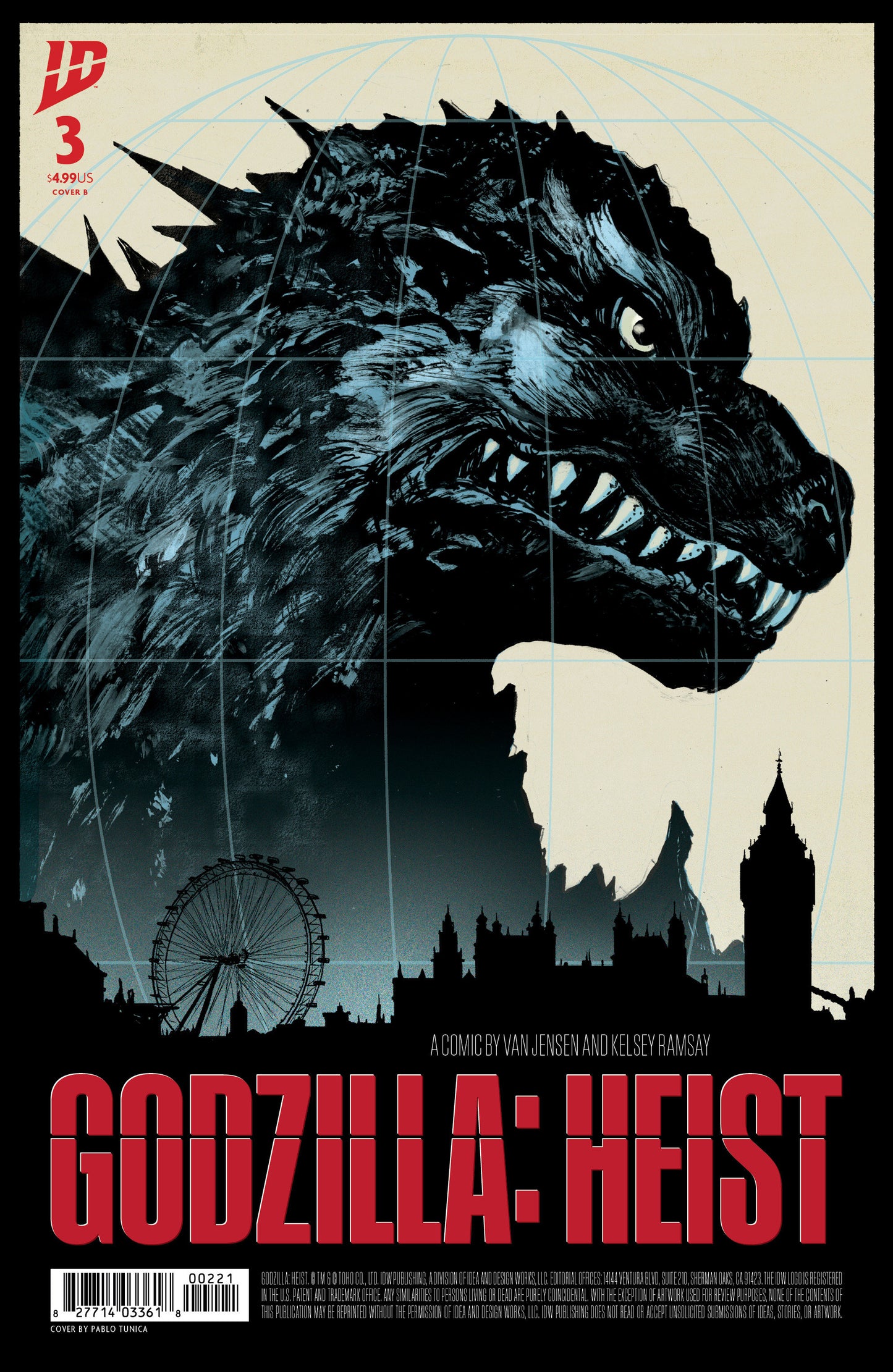 Godzilla: Heist #3 Variant B (Tunica Movie Poster Variant) - Release Date: 5/7/25