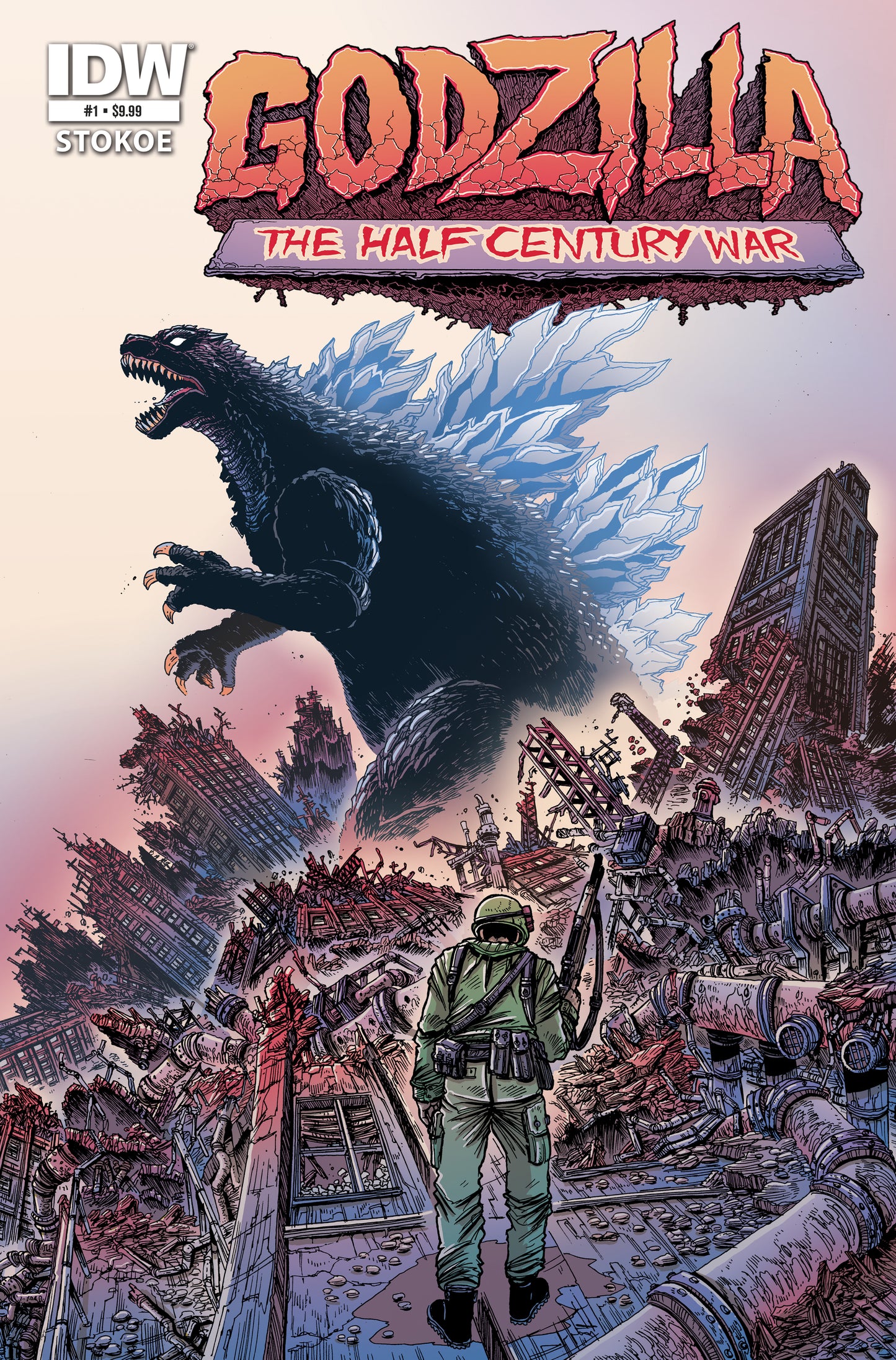 Godzilla 70th Anniversary Foil Classics: Godzilla: The Half-Century War #1 Cover A (Stokoe) - Release Date: 6/25/25