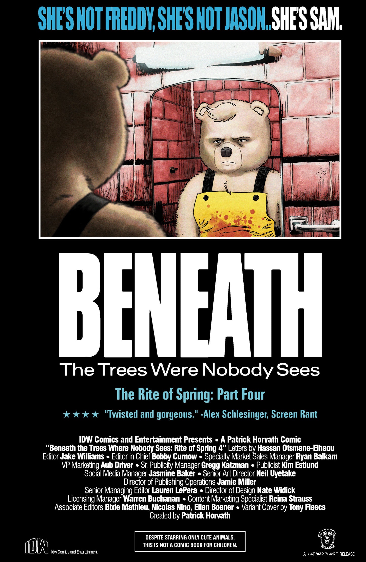 Beneath the Trees Where Nobody Sees: Rite of Spring #4 Variant B (Fleecs Movie Homage Cover) ISBN: 82771403432500421 - Release Date: 11/12/25