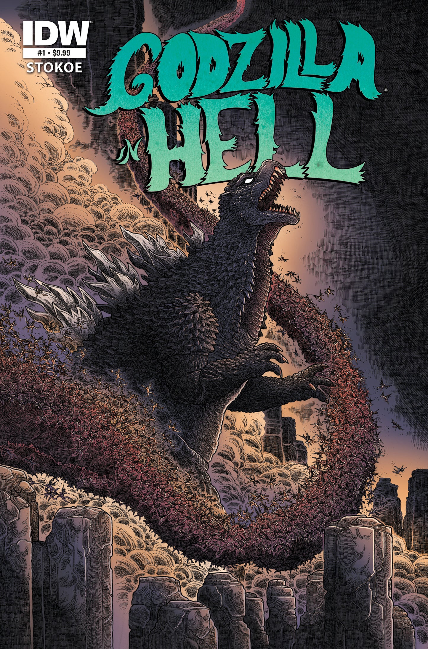 Godzilla 70th Anniversary Foil Classics: Godzilla in Hell #1 Cover A (Stokoe) - ISBN: 82771403451600111 - Release Date: 8/20/25