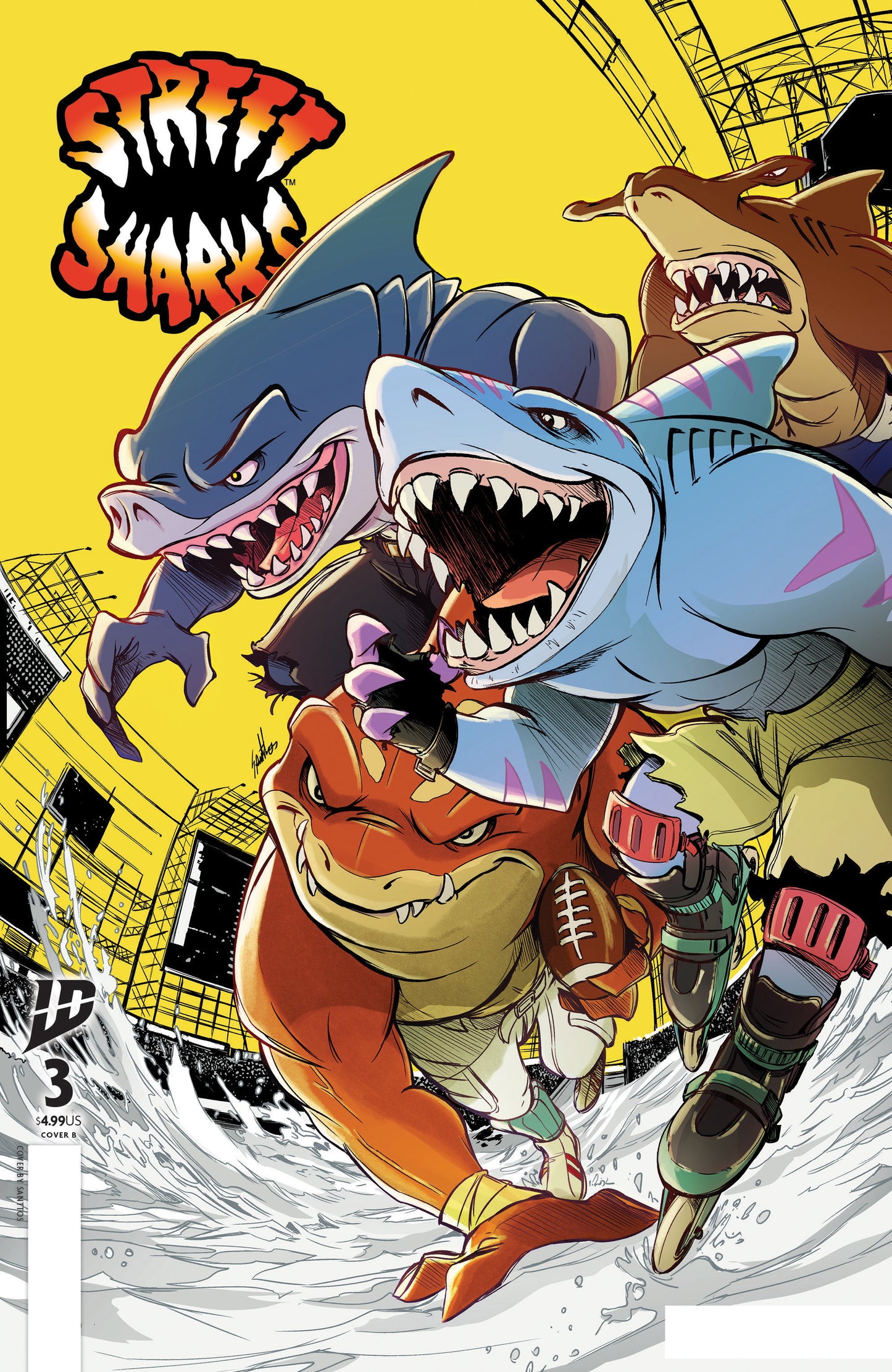 Street Sharks #3 Variant B (Santtos) ISBN: 82771403460800321 - Release Date: 12/10/25