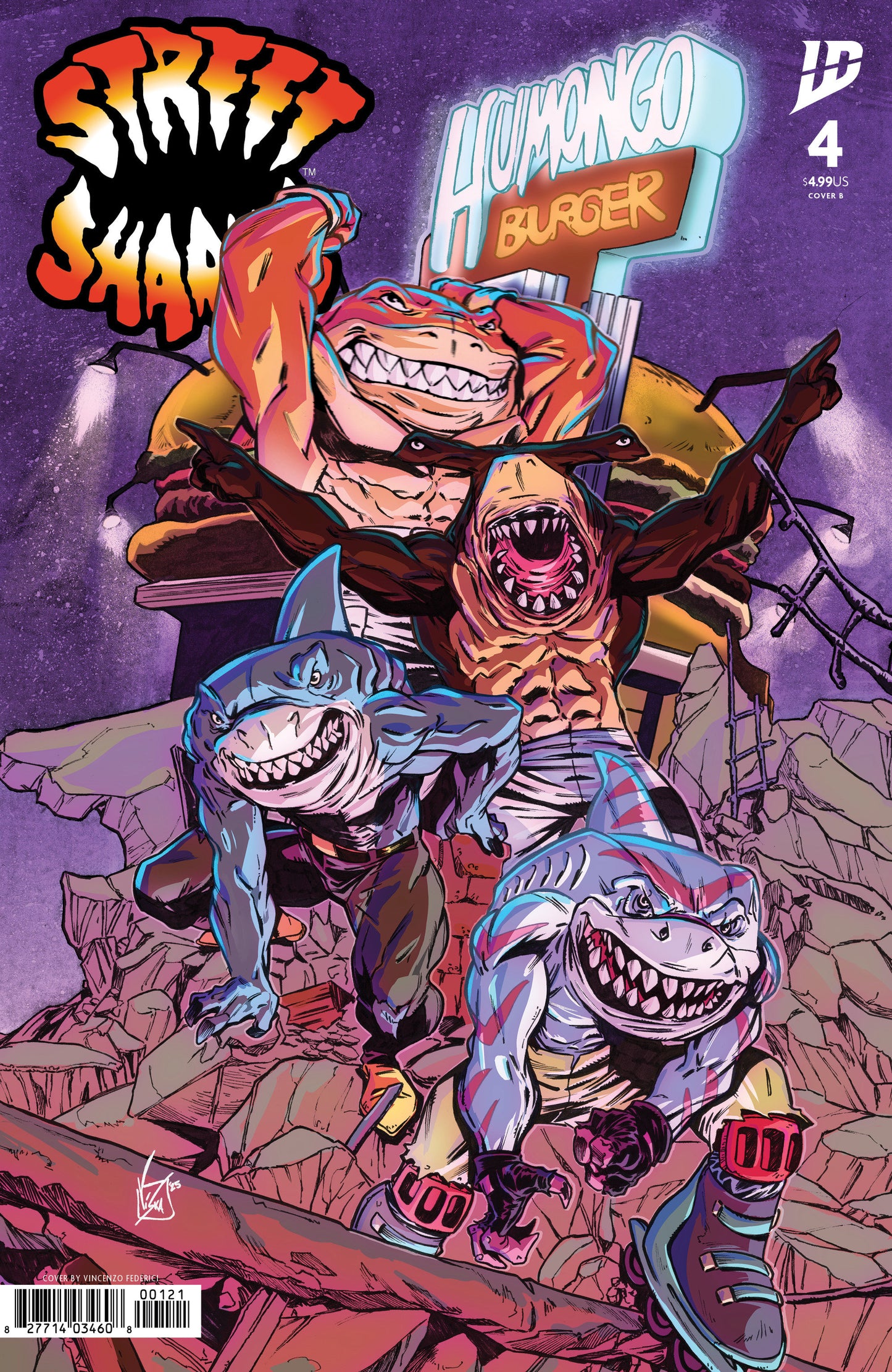 Street Sharks #4 Variant B (Federici) ISBN: 82771403460800421 - Release Date: 1/7/26