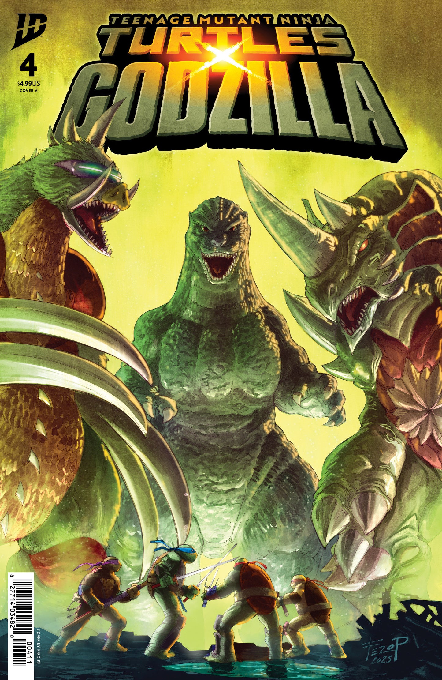 Teenage Mutant Ninja Turtles x Godzilla #4 Cover A (Pe) ISBN: 82771403482000411 - Release Date: 3/4/26