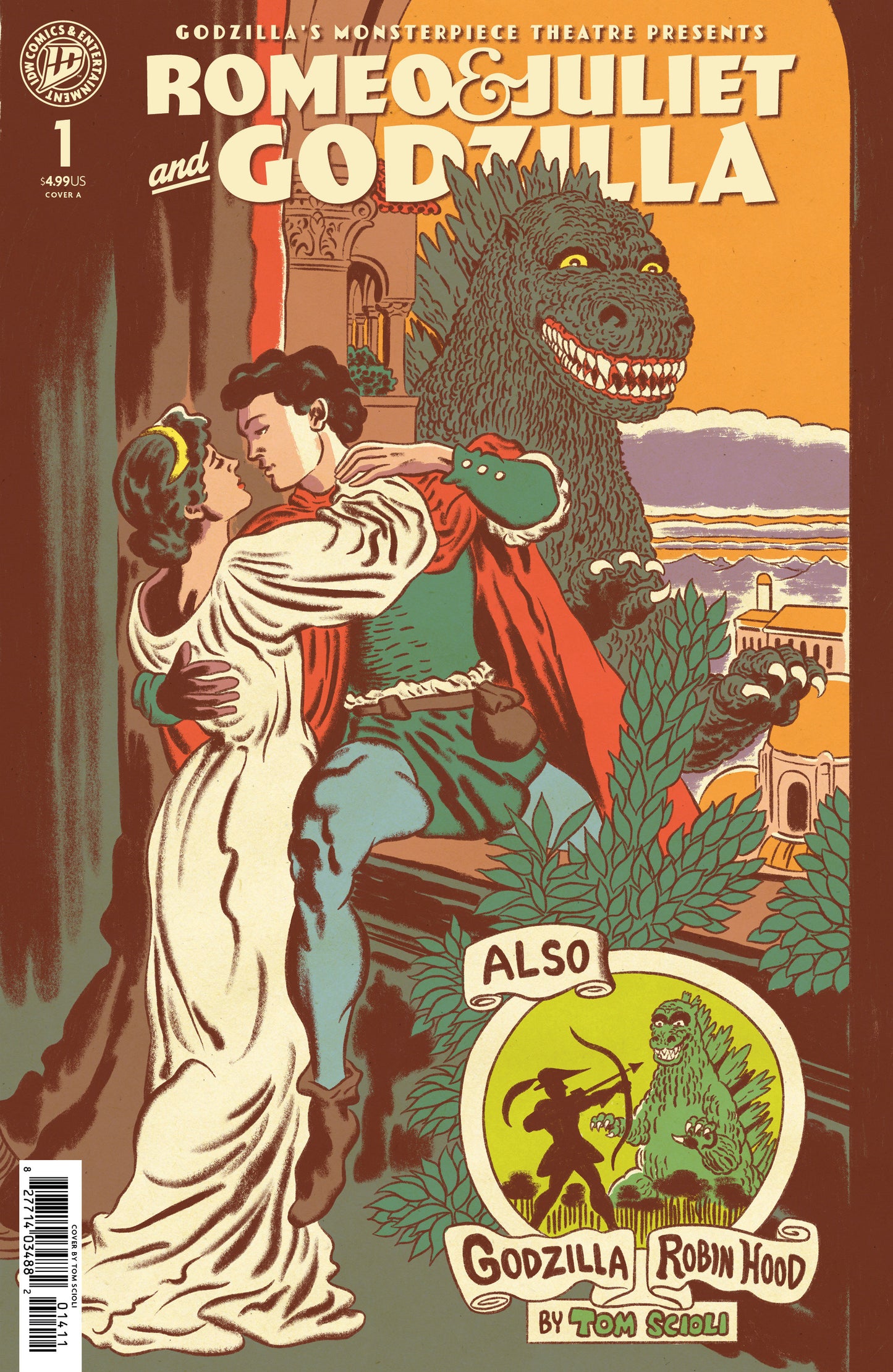 Godzilla’s Monsterpiece Theatre Presents: Romeo & Juliet & Godzilla Cover A (Scioli) ISBN: 82771403519300111 - FOC DATE: 3/2/26 - Release Date: 4/8/26